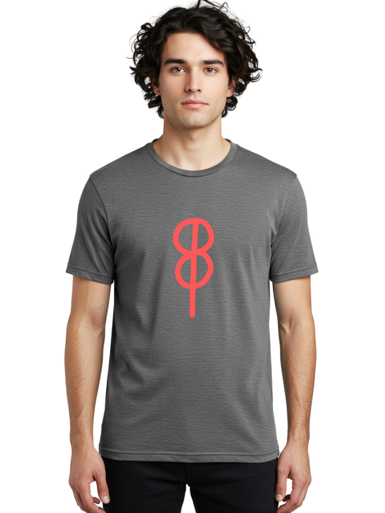 8 Men'S Graphic Tee, 100% Cotton, Comfortable Casual Summer Wear, Machine Washable, Peace Sign, Symbol Of Peace, Protest Symbol, Iconic Symbol, Red Color, Minimalist Design, Simple Graphic, Activism, Social Movement Aab648 22