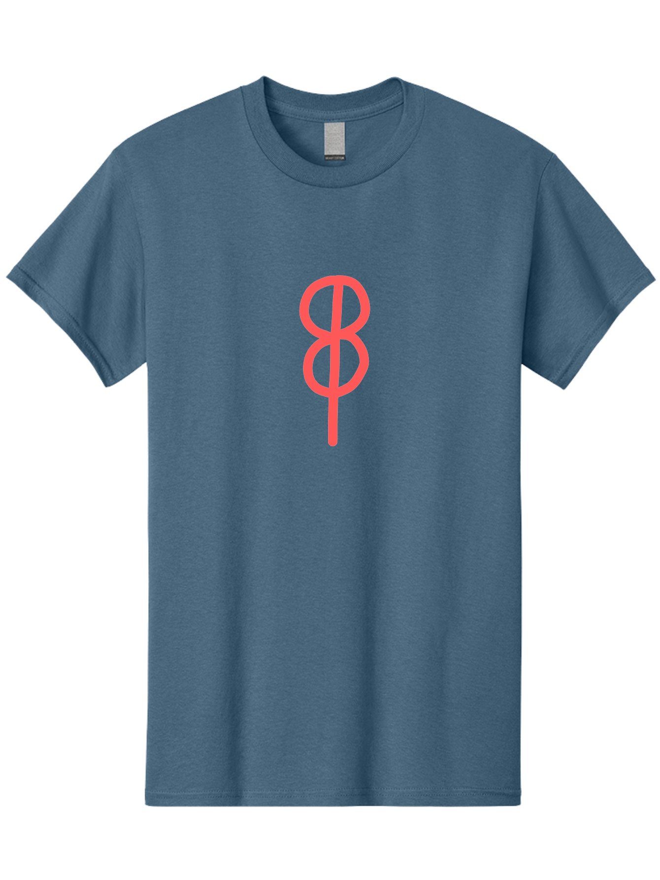 8 Men'S Graphic Tee, 100% Cotton, Comfortable Casual Summer Wear, Machine Washable, Peace Sign, Symbol Of Peace, Protest Symbol, Iconic Symbol, Red Color, Minimalist Design, Simple Graphic, Activism, Social Movement Aab648