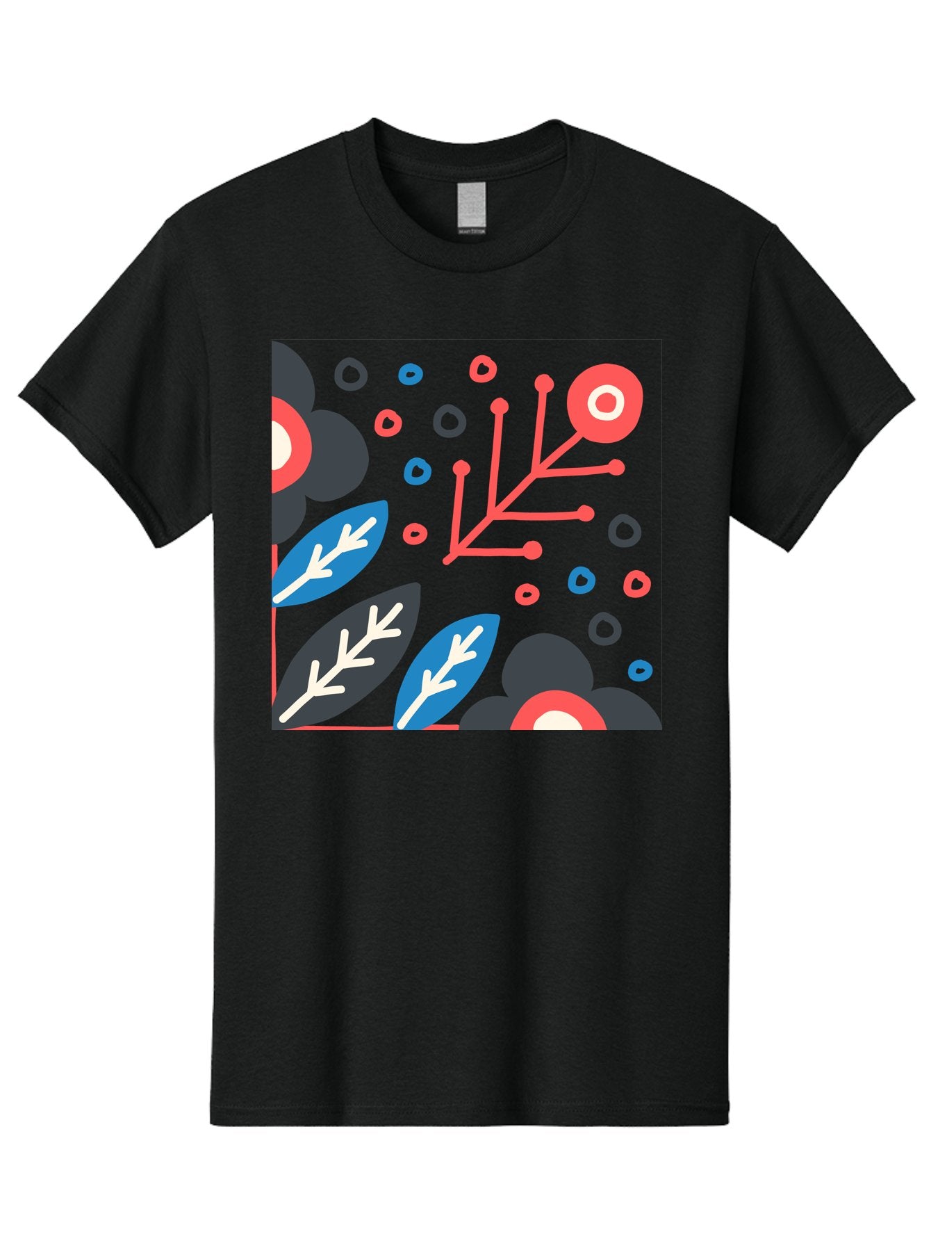 Abstract-Floral-Pattern-1 Men'S Graphic Tee, 100% Cotton, Comfortable Casual Summer Wear, Machine Washable, Abstract Floral Pattern, Colorful Flowers, Modern Botanical Art, Vibrant Graphics, Playful Design, Creative Illustration, Aab650 14