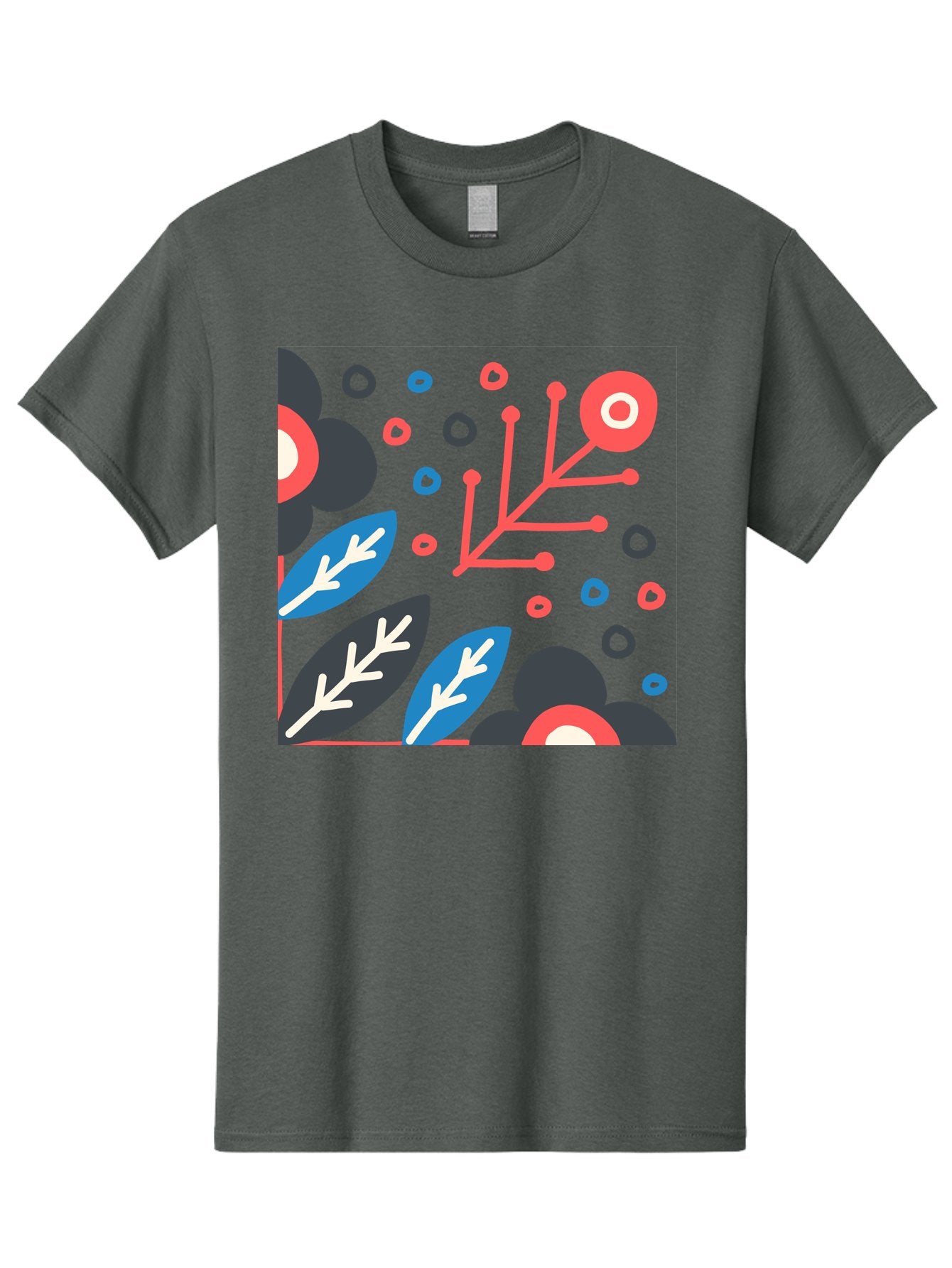 Abstract-Floral-Pattern-1 Men'S Graphic Tee, 100% Cotton, Comfortable Casual Summer Wear, Machine Washable, Abstract Floral Pattern, Colorful Flowers, Modern Botanical Art, Vibrant Graphics, Playful Design, Creative Illustration, Aab650 15