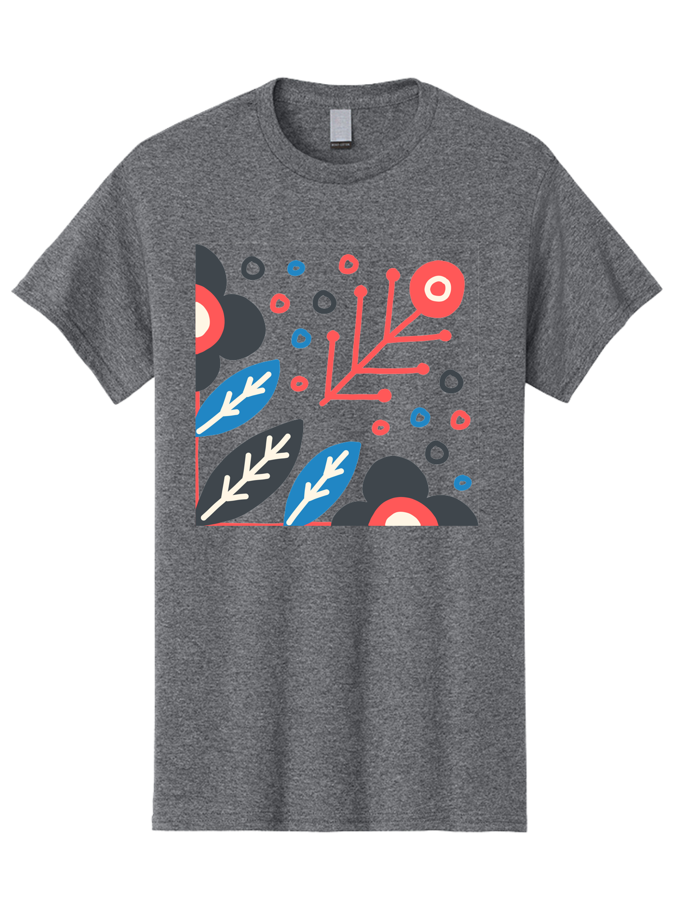 Abstract-Floral-Pattern-1 Men'S Graphic Tee, 100% Cotton, Comfortable Casual Summer Wear, Machine Washable, Abstract Floral Pattern, Colorful Flowers, Modern Botanical Art, Vibrant Graphics, Playful Design, Creative Illustration, Aab650 27