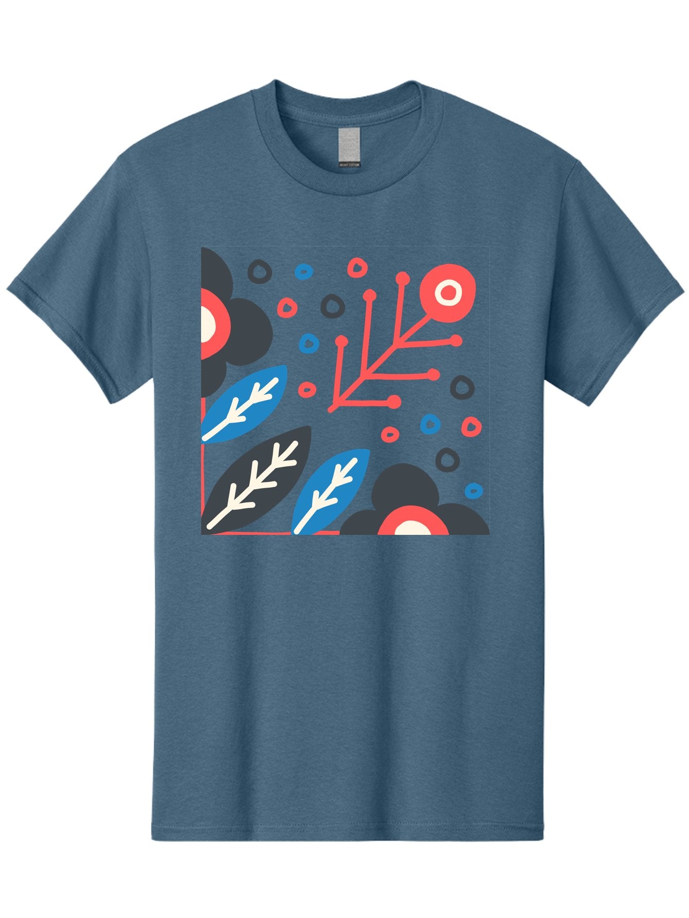 Abstract-Floral-Pattern-1 Men'S Graphic Tee, 100% Cotton, Comfortable Casual Summer Wear, Machine Washable, Abstract Floral Pattern, Colorful Flowers, Modern Botanical Art, Vibrant Graphics, Playful Design, Creative Illustration, Aab650 12