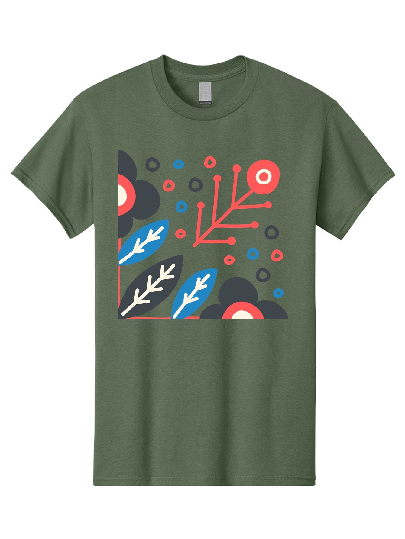 Abstract-Floral-Pattern-1 Men'S Graphic Tee, 100% Cotton, Comfortable Casual Summer Wear, Machine Washable, Abstract Floral Pattern, Colorful Flowers, Modern Botanical Art, Vibrant Graphics, Playful Design, Creative Illustration, Aab650 8