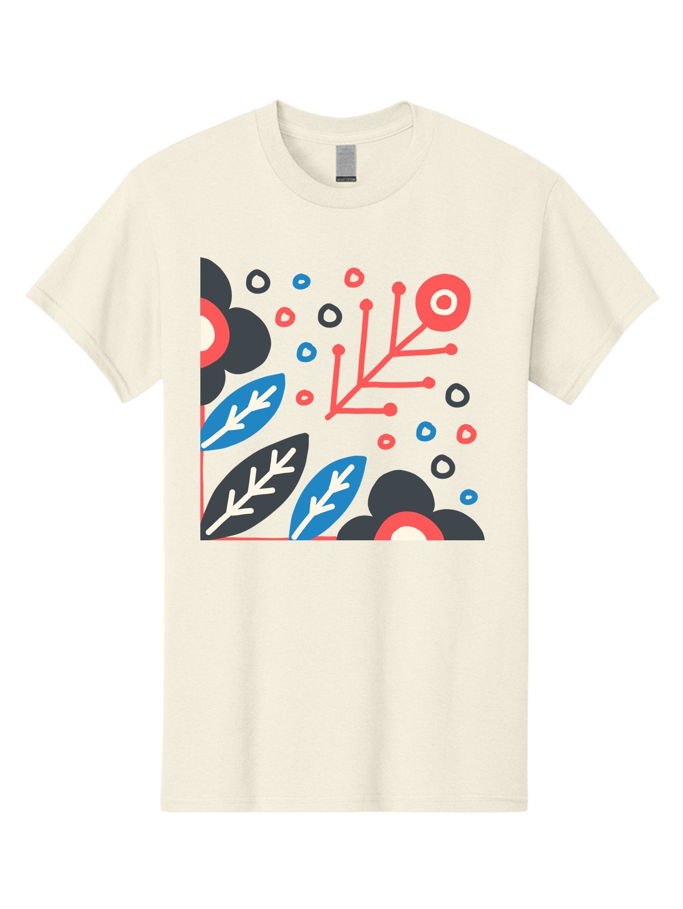 Abstract-Floral-Pattern-1 Men'S Graphic Tee, 100% Cotton, Comfortable Casual Summer Wear, Machine Washable, Abstract Floral Pattern, Colorful Flowers, Modern Botanical Art, Vibrant Graphics, Playful Design, Creative Illustration, Aab650 6