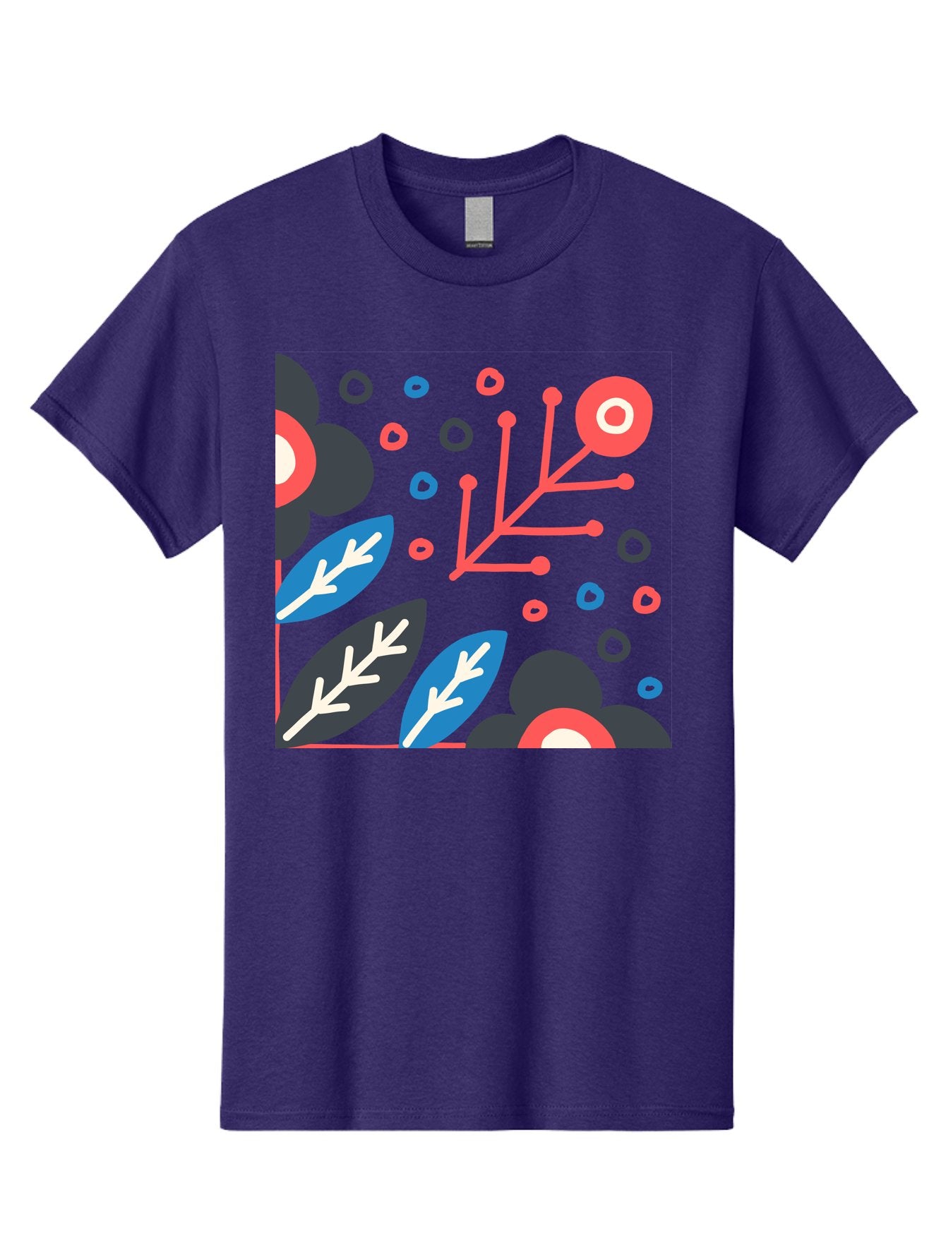 Abstract-Floral-Pattern-1 Men'S Graphic Tee, 100% Cotton, Comfortable Casual Summer Wear, Machine Washable, Abstract Floral Pattern, Colorful Flowers, Modern Botanical Art, Vibrant Graphics, Playful Design, Creative Illustration, Aab650 7