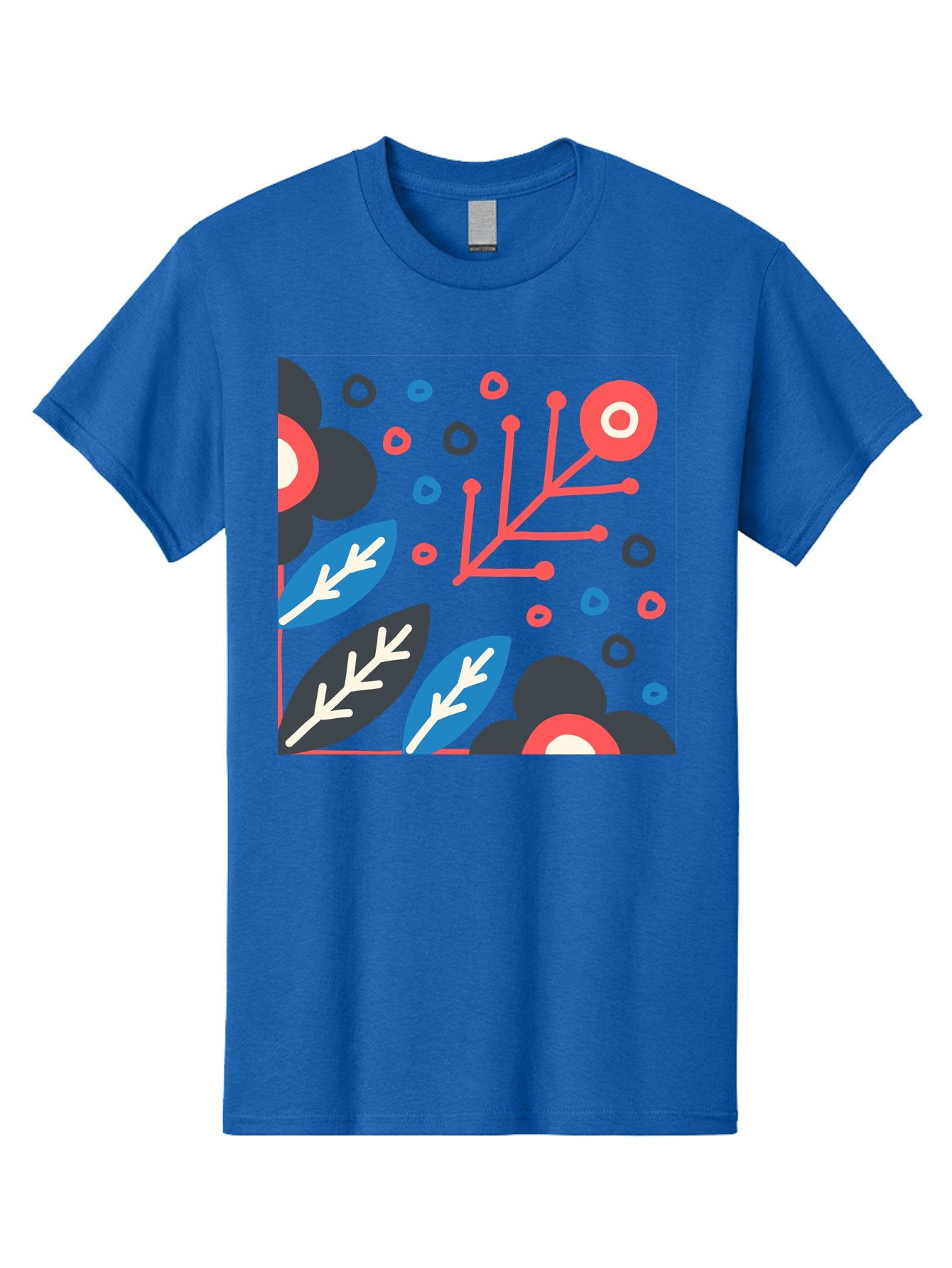 Abstract-Floral-Pattern-1 Men'S Graphic Tee, 100% Cotton, Comfortable Casual Summer Wear, Machine Washable, Abstract Floral Pattern, Colorful Flowers, Modern Botanical Art, Vibrant Graphics, Playful Design, Creative Illustration, Aab650 11