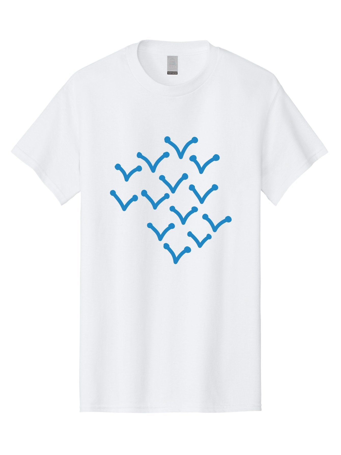 Blue-Checkmarks Men'S Graphic Tee, 100% Cotton, Comfortable Casual Summer Wear, Machine Washable, Check Marks, Ticks, Approval Symbols, Confirmation Icons, Blue Ticks On Green, Validation Signs, Positive Feedback, Checkmark Pattern Aab668 5