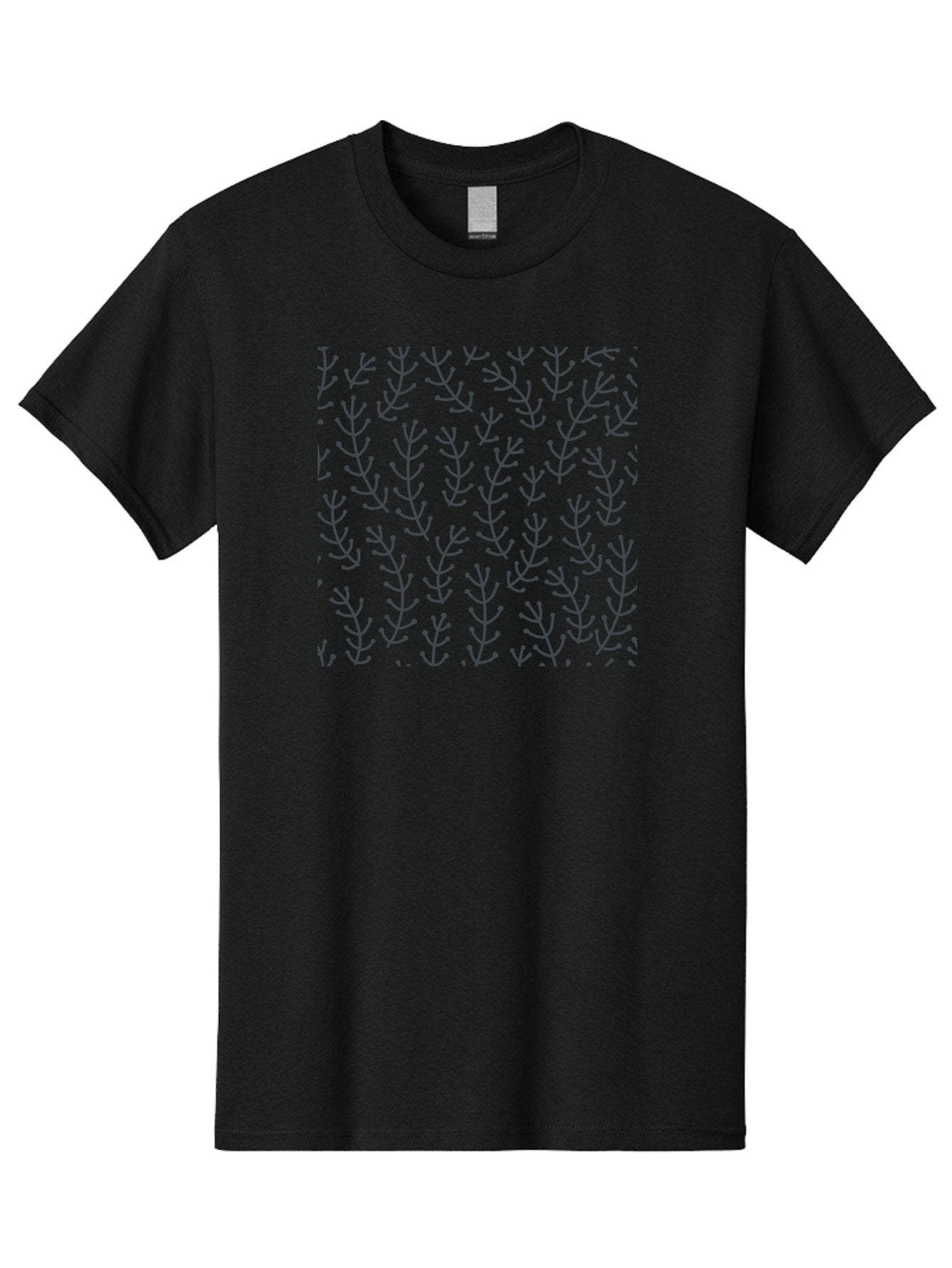Branches-Pattern Men'S Graphic Tee, 100% Cotton, Comfortable Casual Summer Wear, Machine Washable, Repeating Pattern, Black Branches, Minimalist Design, Simple Shapes, Abstract Art, Geometric Pattern, Decorative Elements, Modern Aesthetic, Aab673 7