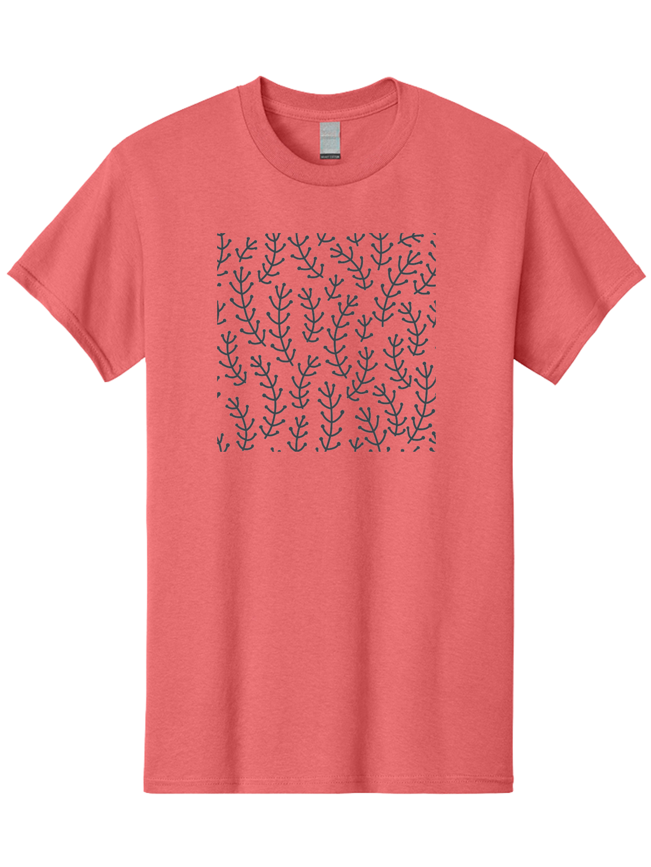 Branches-Pattern Men'S Graphic Tee, 100% Cotton, Comfortable Casual Summer Wear, Machine Washable, Repeating Pattern, Black Branches, Minimalist Design, Simple Shapes, Abstract Art, Geometric Pattern, Decorative Elements, Modern Aesthetic, Aab673 13
