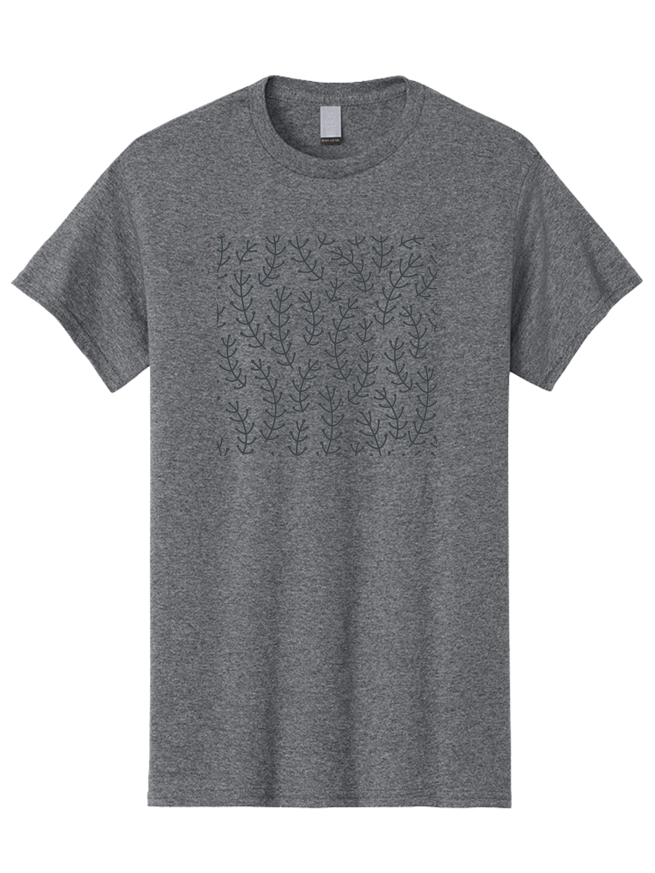 Branches-Pattern Men'S Graphic Tee, 100% Cotton, Comfortable Casual Summer Wear, Machine Washable, Repeating Pattern, Black Branches, Minimalist Design, Simple Shapes, Abstract Art, Geometric Pattern, Decorative Elements, Modern Aesthetic, Aab673 27