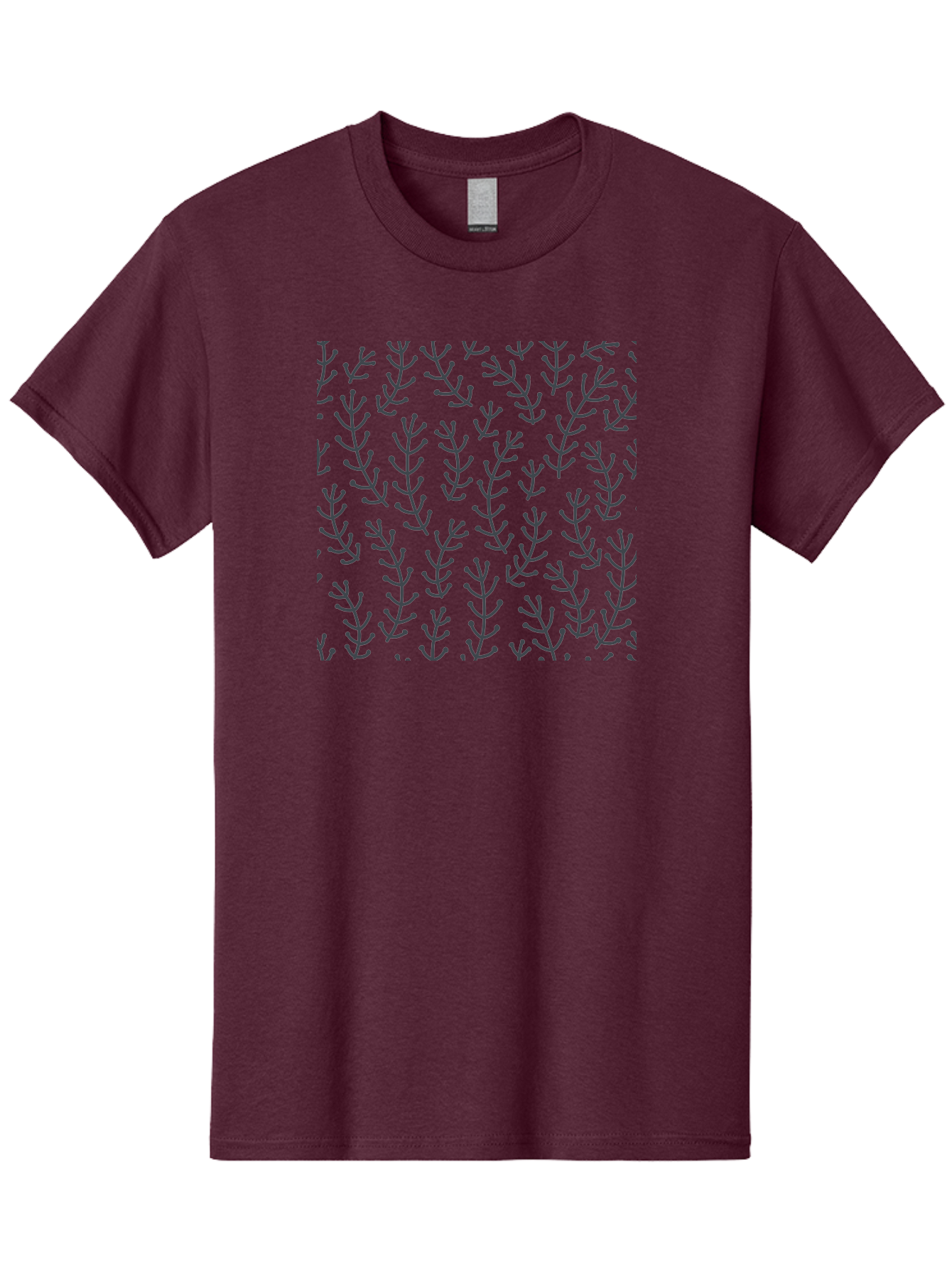Branches-Pattern Men'S Graphic Tee, 100% Cotton, Comfortable Casual Summer Wear, Machine Washable, Repeating Pattern, Black Branches, Minimalist Design, Simple Shapes, Abstract Art, Geometric Pattern, Decorative Elements, Modern Aesthetic, Aab673 23