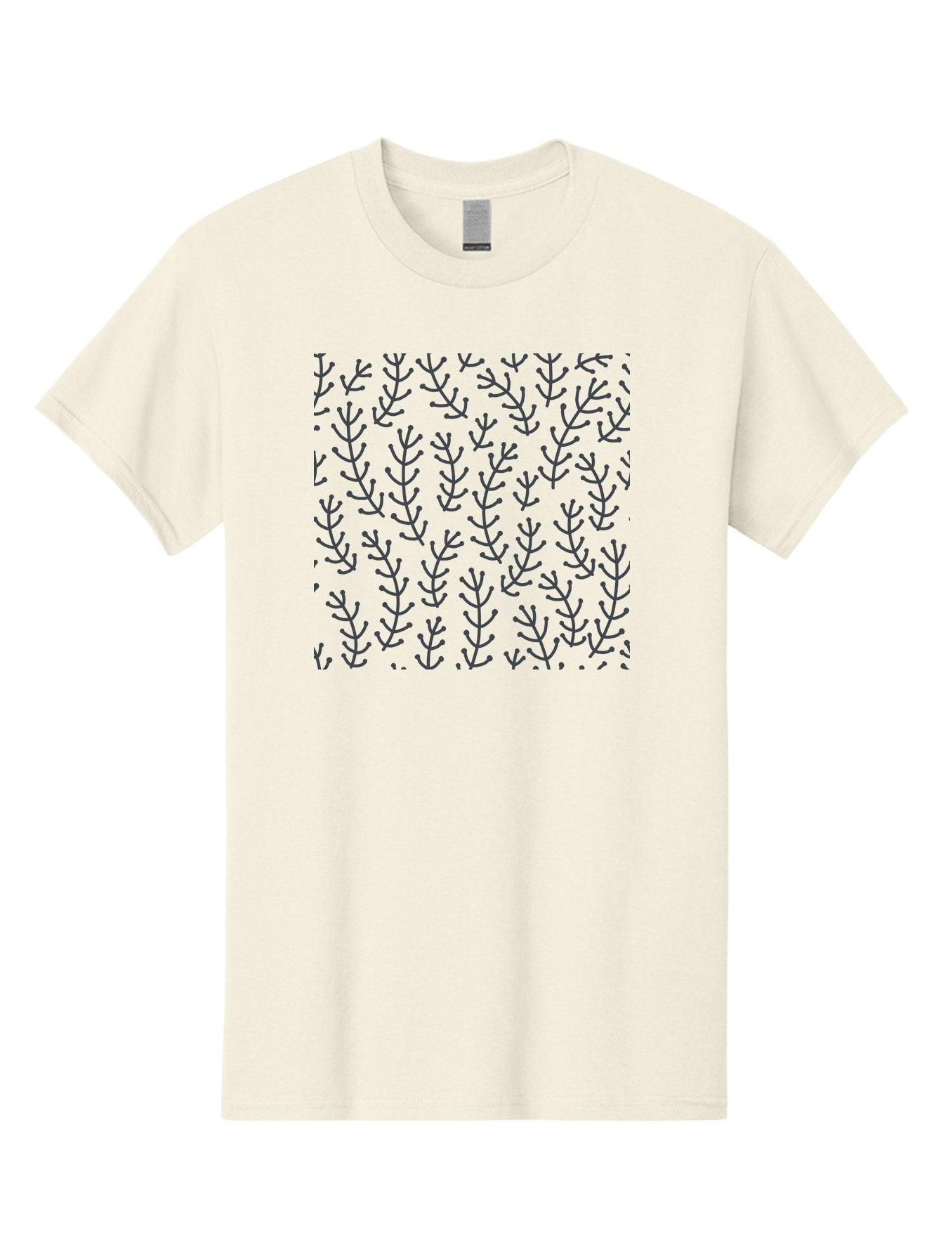Branches-Pattern Men'S Graphic Tee, 100% Cotton, Comfortable Casual Summer Wear, Machine Washable, Repeating Pattern, Black Branches, Minimalist Design, Simple Shapes, Abstract Art, Geometric Pattern, Decorative Elements, Modern Aesthetic, Aab673 14