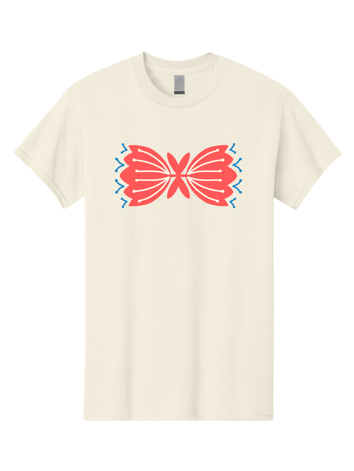 Butterfly Men'S Graphic Tee, 100% Cotton, Comfortable Casual Summer Wear, Machine Washable, Pink Butterfly, Symmetrical Design, White Lines, Blue Zigzags, Abstract Art, Colorful Graphics, Modern Illustration, Decorative Wings Aab676 29