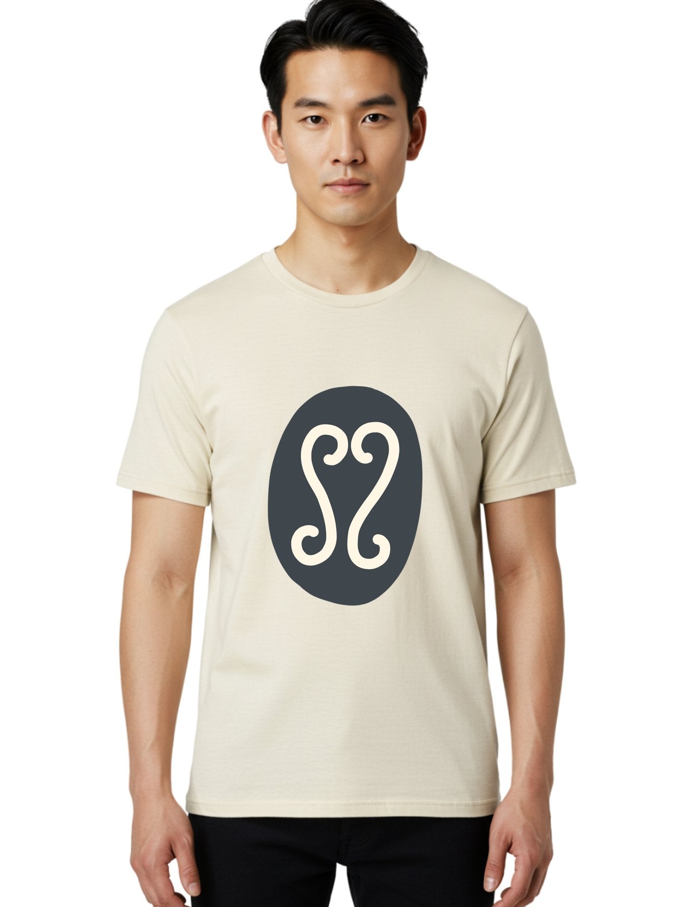 Cancer-Zodiac-Symbol Men'S Graphic Tee, 100% Cotton, Comfortable Casual Summer Wear, Machine Washable, Cancer Zodiac Sign, Astrology Symbol, Horoscope Icon, Simple Design, Minimalist Art, Esoteric Symbolism, Mystical Sign Aab677 16