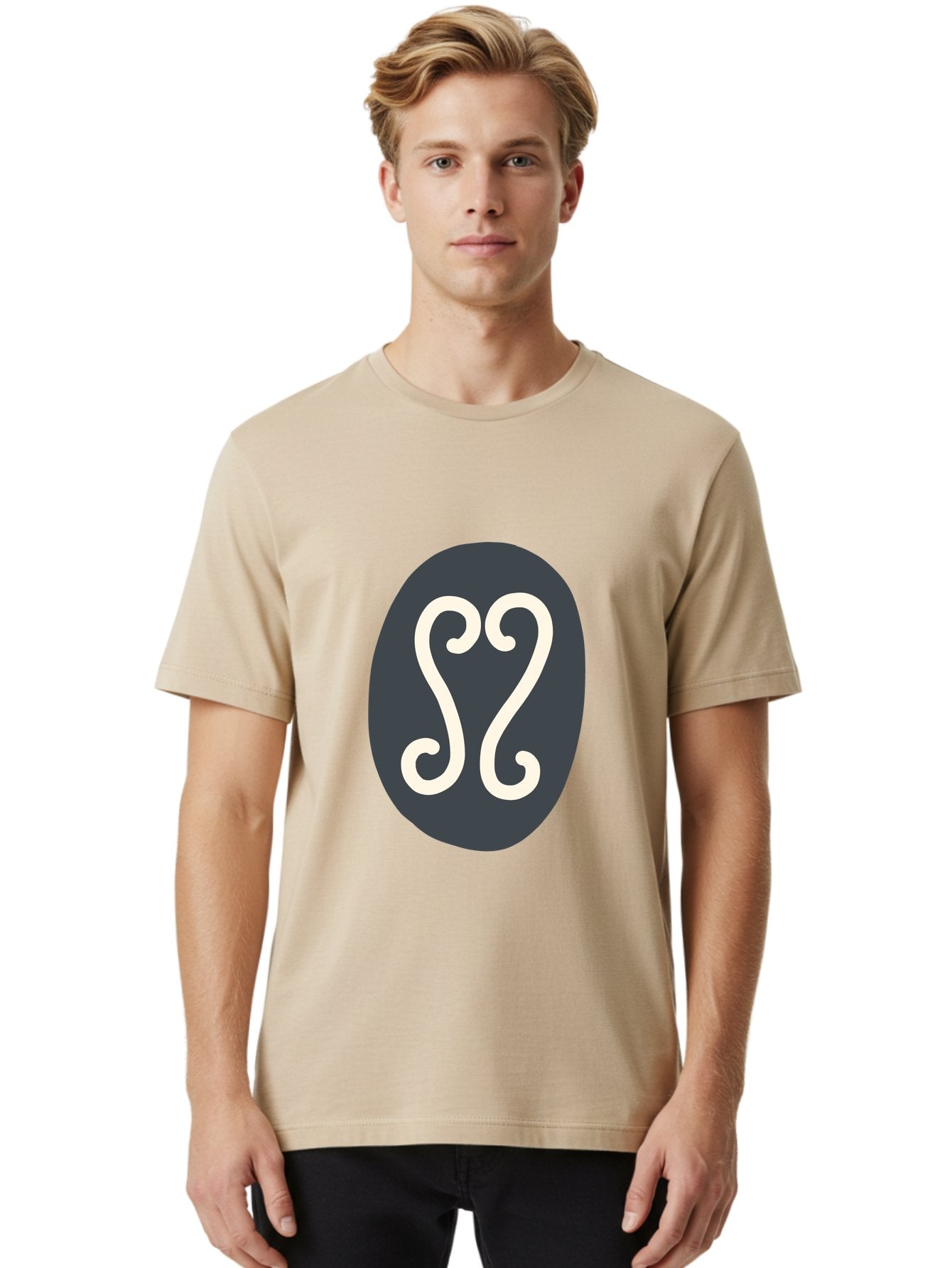 Cancer-Zodiac-Symbol Men'S Graphic Tee, 100% Cotton, Comfortable Casual Summer Wear, Machine Washable, Cancer Zodiac Sign, Astrology Symbol, Horoscope Icon, Simple Design, Minimalist Art, Esoteric Symbolism, Mystical Sign Aab677 29