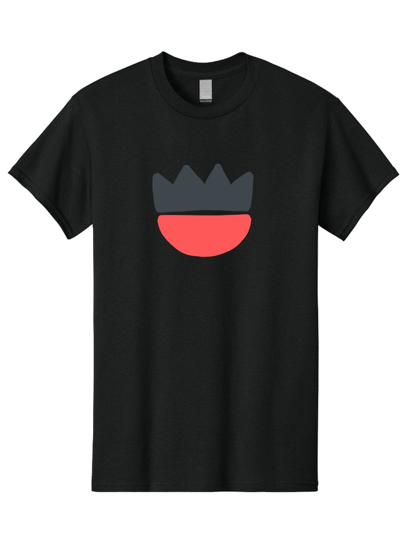 Crown-And-Smile Men'S Graphic Tee, 100% Cotton, Comfortable Casual Summer Wear, Machine Washable, Simple Crown Design, Red Smile, Minimalist Illustration, Monarch Symbol, Royal Emblem, Happy Face, Graphic Icon Aab682 14