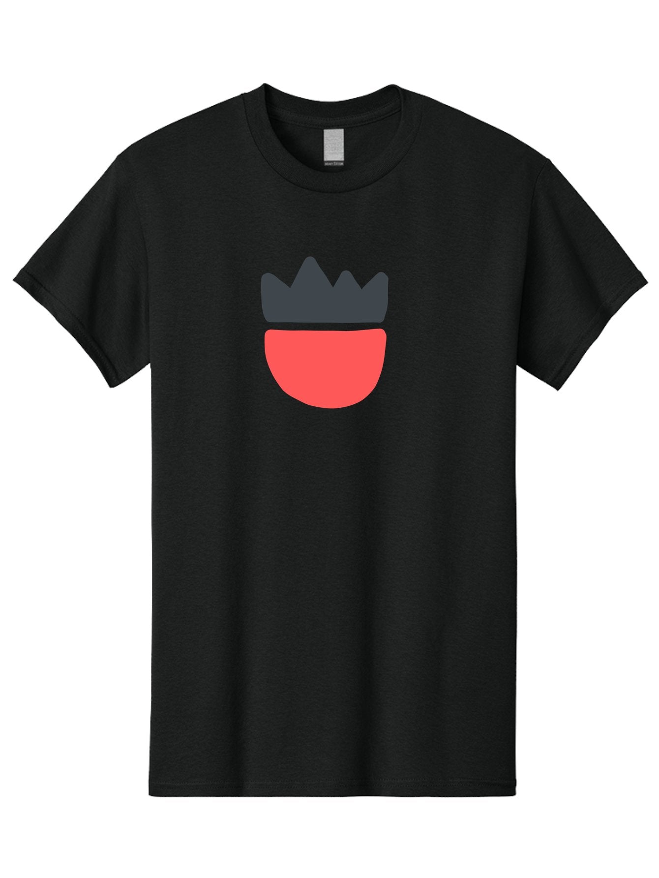 Crown-Icon Men'S Graphic Tee, 100% Cotton, Comfortable Casual Summer Wear, Machine Washable, Crown Icon, Bowl Symbol, Red And Black Graphic, Minimalist Design, Simple Shapes, Modern Illustration, Abstract Art, Digital Graphic Aab683 5