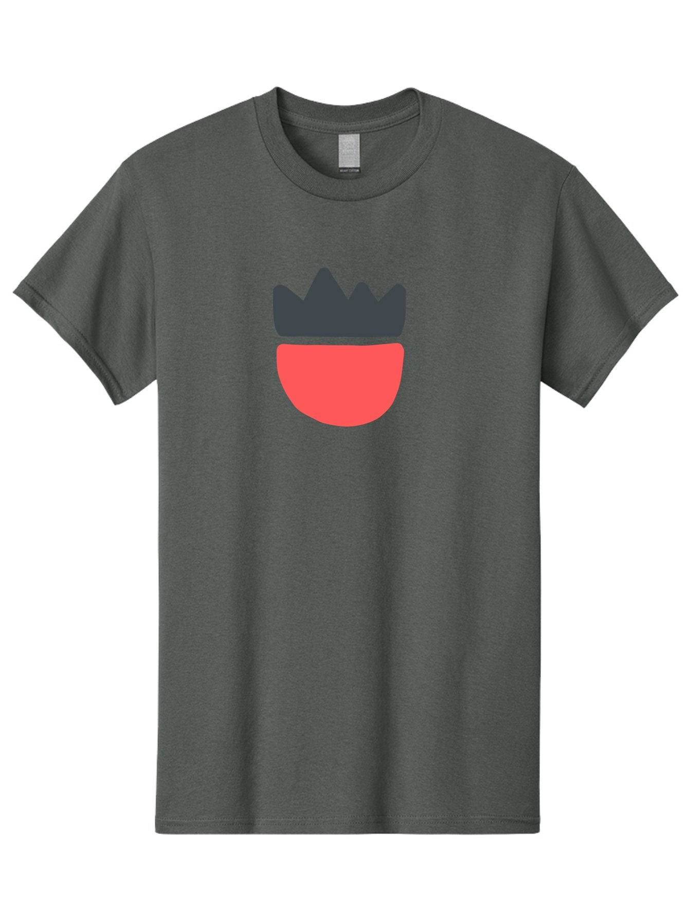 Crown-Icon Men'S Graphic Tee, 100% Cotton, Comfortable Casual Summer Wear, Machine Washable, Crown Icon, Bowl Symbol, Red And Black Graphic, Minimalist Design, Simple Shapes, Modern Illustration, Abstract Art, Digital Graphic Aab683 12