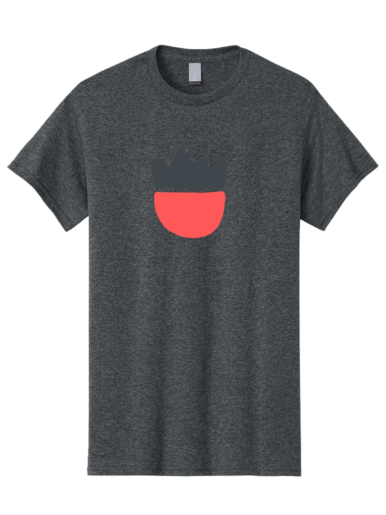 Crown-Icon Men'S Graphic Tee, 100% Cotton, Comfortable Casual Summer Wear, Machine Washable, Crown Icon, Bowl Symbol, Red And Black Graphic, Minimalist Design, Simple Shapes, Modern Illustration, Abstract Art, Digital Graphic Aab683 14