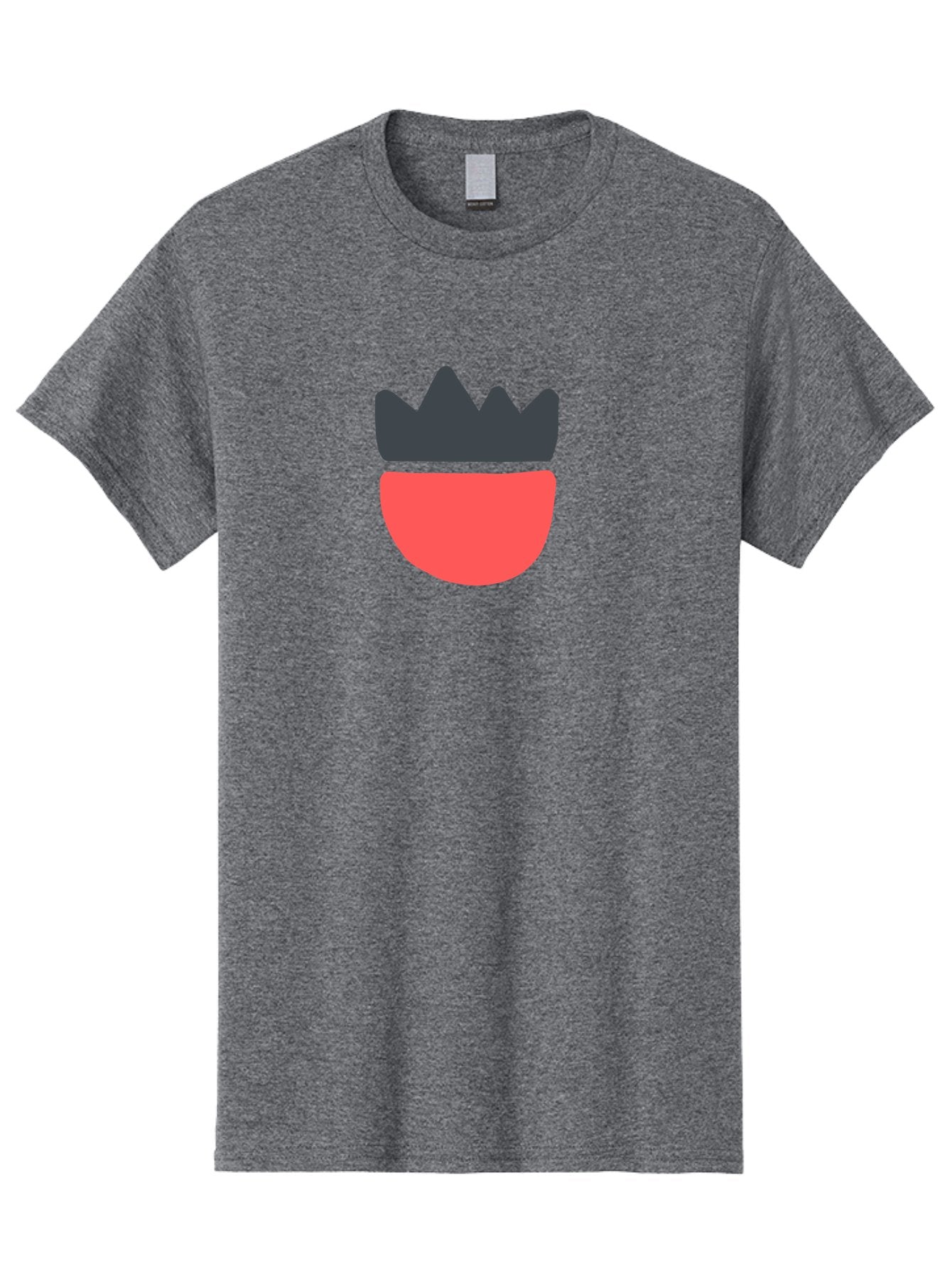 Crown-Icon Men'S Graphic Tee, 100% Cotton, Comfortable Casual Summer Wear, Machine Washable, Crown Icon, Bowl Symbol, Red And Black Graphic, Minimalist Design, Simple Shapes, Modern Illustration, Abstract Art, Digital Graphic Aab683 6