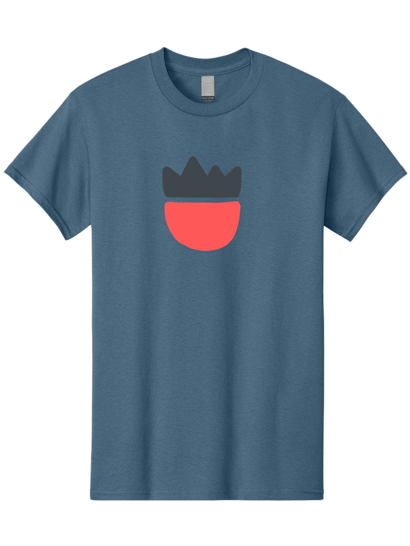 Crown-Icon Men'S Graphic Tee, 100% Cotton, Comfortable Casual Summer Wear, Machine Washable, Crown Icon, Bowl Symbol, Red And Black Graphic, Minimalist Design, Simple Shapes, Modern Illustration, Abstract Art, Digital Graphic Aab683 11