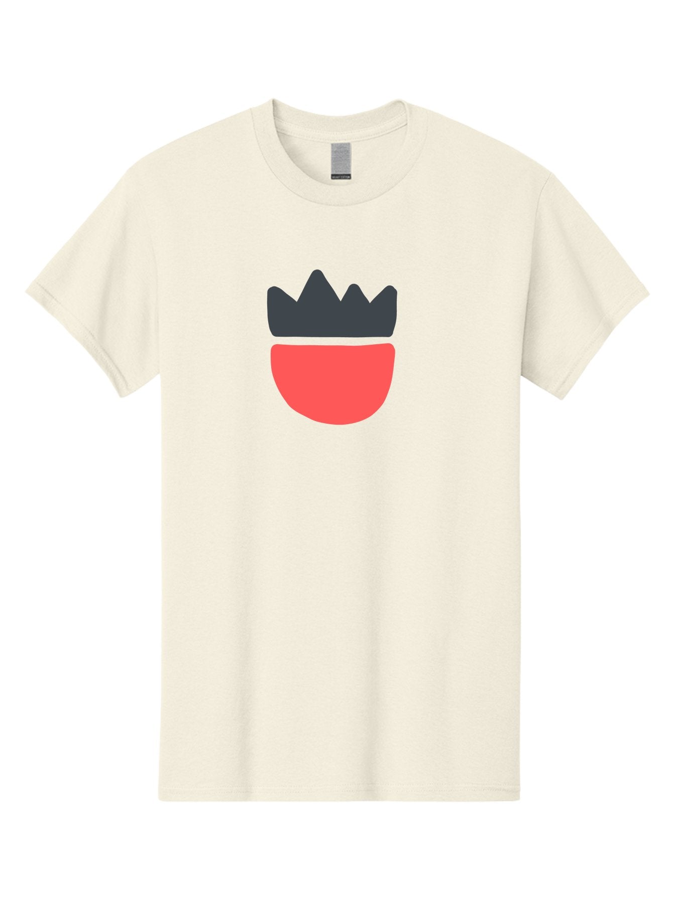 Crown-Icon Men'S Graphic Tee, 100% Cotton, Comfortable Casual Summer Wear, Machine Washable, Crown Icon, Bowl Symbol, Red And Black Graphic, Minimalist Design, Simple Shapes, Modern Illustration, Abstract Art, Digital Graphic Aab683 4
