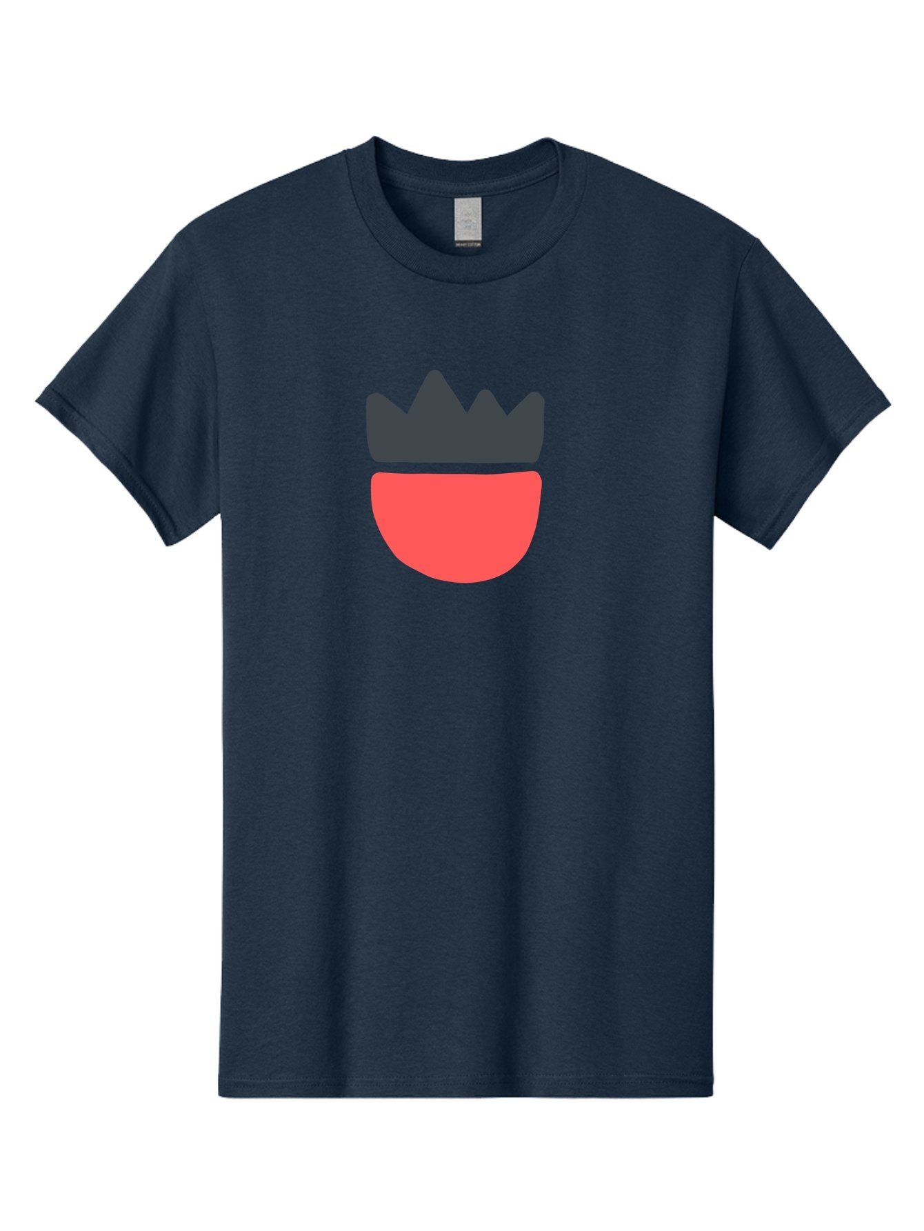Crown-Icon Men'S Graphic Tee, 100% Cotton, Comfortable Casual Summer Wear, Machine Washable, Crown Icon, Bowl Symbol, Red And Black Graphic, Minimalist Design, Simple Shapes, Modern Illustration, Abstract Art, Digital Graphic Aab683 3
