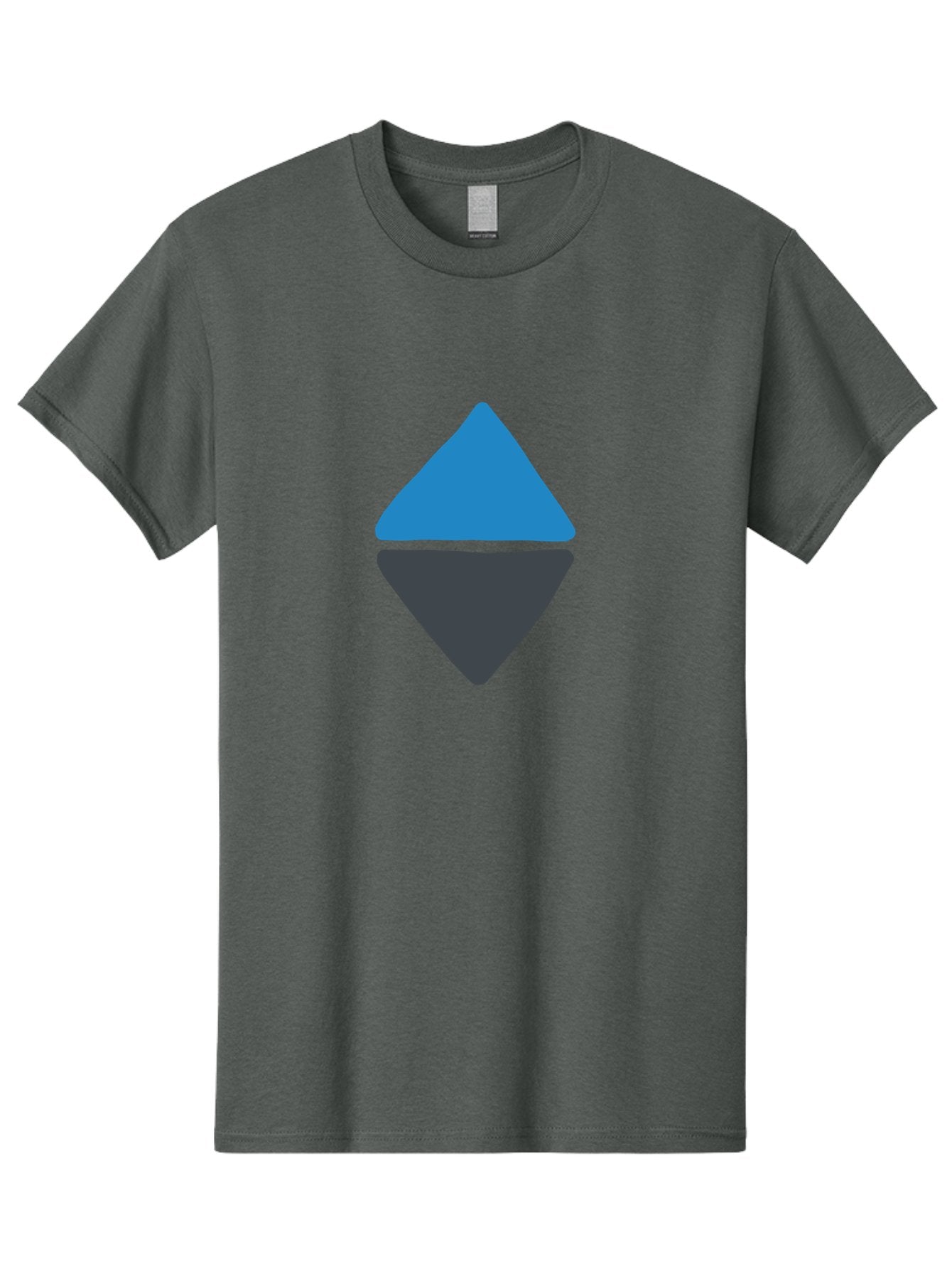 Diamond-Logo Men'S Graphic Tee, 100% Cotton, Comfortable Casual Summer Wear, Machine Washable, Ethereum Logo, Diamond Shape, Blue And Black, Cryptocurrency Symbol, Blockchain Icon, Digital Currency, Modern Design, Abstract Shape, Aab690 13