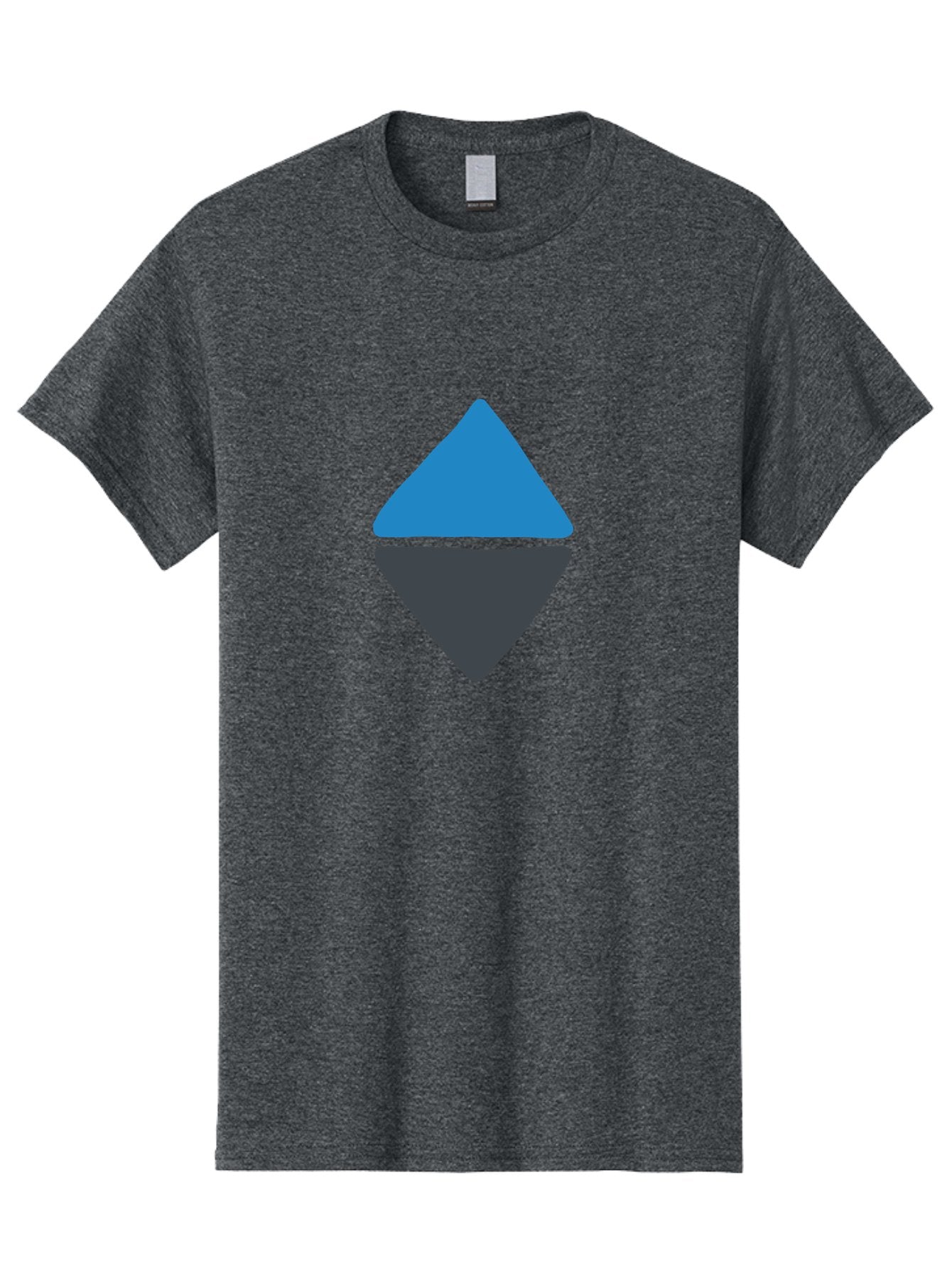 Diamond-Logo Men'S Graphic Tee, 100% Cotton, Comfortable Casual Summer Wear, Machine Washable, Ethereum Logo, Diamond Shape, Blue And Black, Cryptocurrency Symbol, Blockchain Icon, Digital Currency, Modern Design, Abstract Shape, Aab690 11