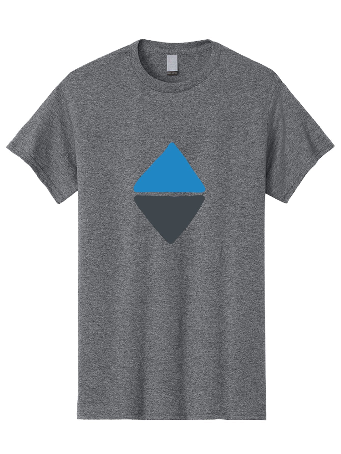 Diamond-Logo Men'S Graphic Tee, 100% Cotton, Comfortable Casual Summer Wear, Machine Washable, Ethereum Logo, Diamond Shape, Blue And Black, Cryptocurrency Symbol, Blockchain Icon, Digital Currency, Modern Design, Abstract Shape, Aab690 6