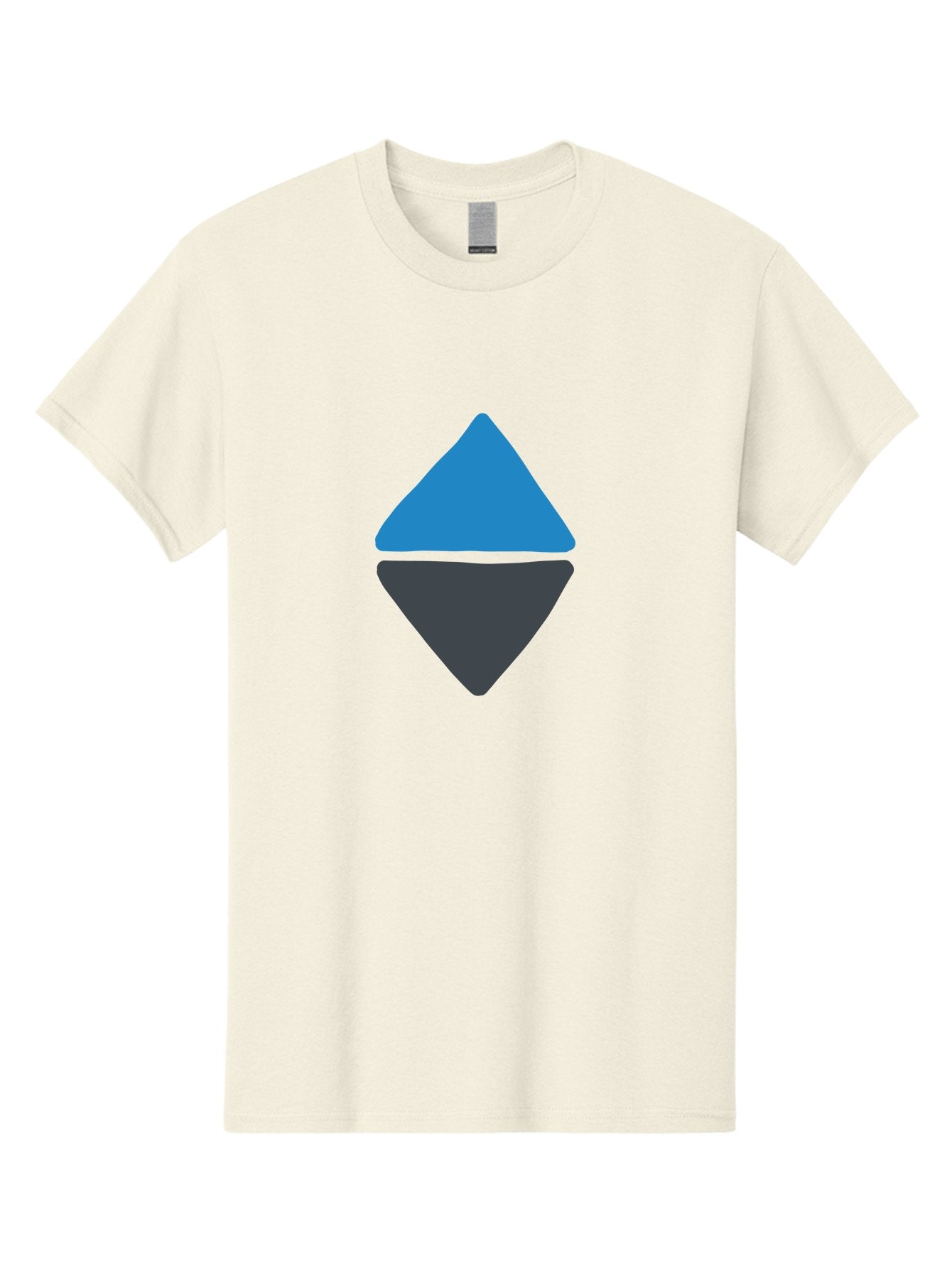 Diamond-Logo Men'S Graphic Tee, 100% Cotton, Comfortable Casual Summer Wear, Machine Washable, Ethereum Logo, Diamond Shape, Blue And Black, Cryptocurrency Symbol, Blockchain Icon, Digital Currency, Modern Design, Abstract Shape, Aab690 12