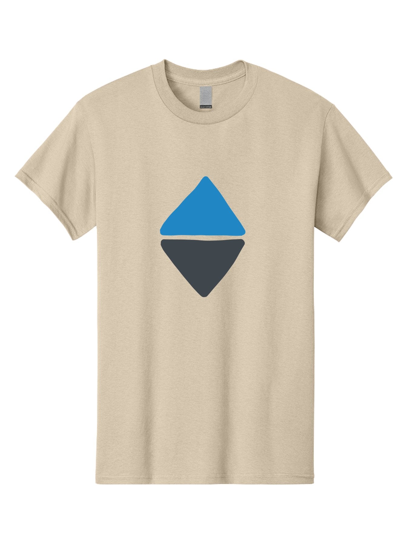 Diamond-Logo Men'S Graphic Tee, 100% Cotton, Comfortable Casual Summer Wear, Machine Washable, Ethereum Logo, Diamond Shape, Blue And Black, Cryptocurrency Symbol, Blockchain Icon, Digital Currency, Modern Design, Abstract Shape, Aab690 14