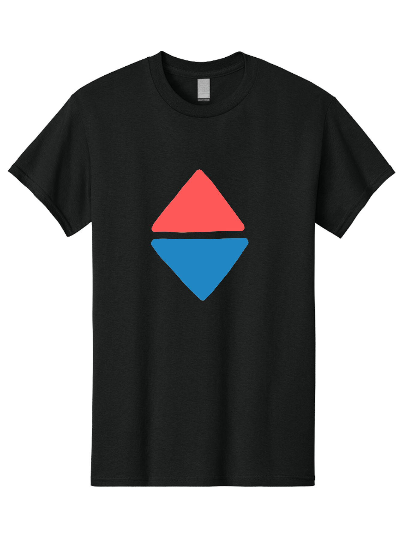 Diamond-Shape Men'S Graphic Tee, 100% Cotton, Comfortable Casual Summer Wear, Machine Washable, Red Diamond, Blue Diamond, Geometric Shapes, Abstract Design, Vibrant Colors, Minimalist Art, Modern Graphics, Diamond Symbol Aab691 25