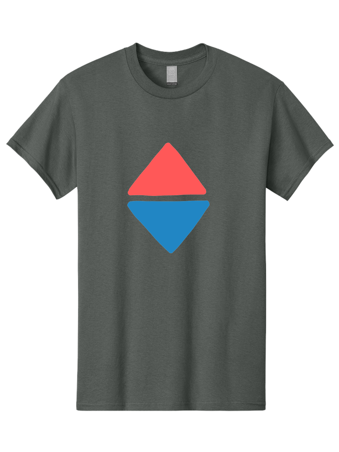 Diamond-Shape Men'S Graphic Tee, 100% Cotton, Comfortable Casual Summer Wear, Machine Washable, Red Diamond, Blue Diamond, Geometric Shapes, Abstract Design, Vibrant Colors, Minimalist Art, Modern Graphics, Diamond Symbol Aab691 17