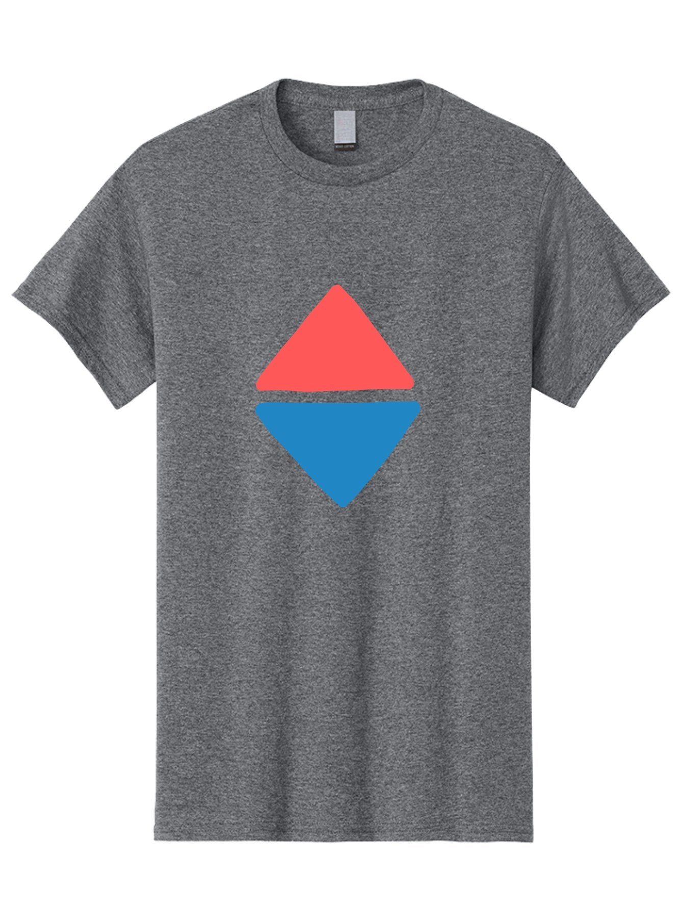 Diamond-Shape Men'S Graphic Tee, 100% Cotton, Comfortable Casual Summer Wear, Machine Washable, Red Diamond, Blue Diamond, Geometric Shapes, Abstract Design, Vibrant Colors, Minimalist Art, Modern Graphics, Diamond Symbol Aab691 9