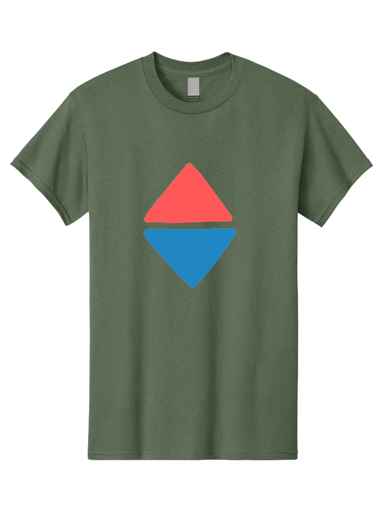 Diamond-Shape Men'S Graphic Tee, 100% Cotton, Comfortable Casual Summer Wear, Machine Washable, Red Diamond, Blue Diamond, Geometric Shapes, Abstract Design, Vibrant Colors, Minimalist Art, Modern Graphics, Diamond Symbol Aab691 7