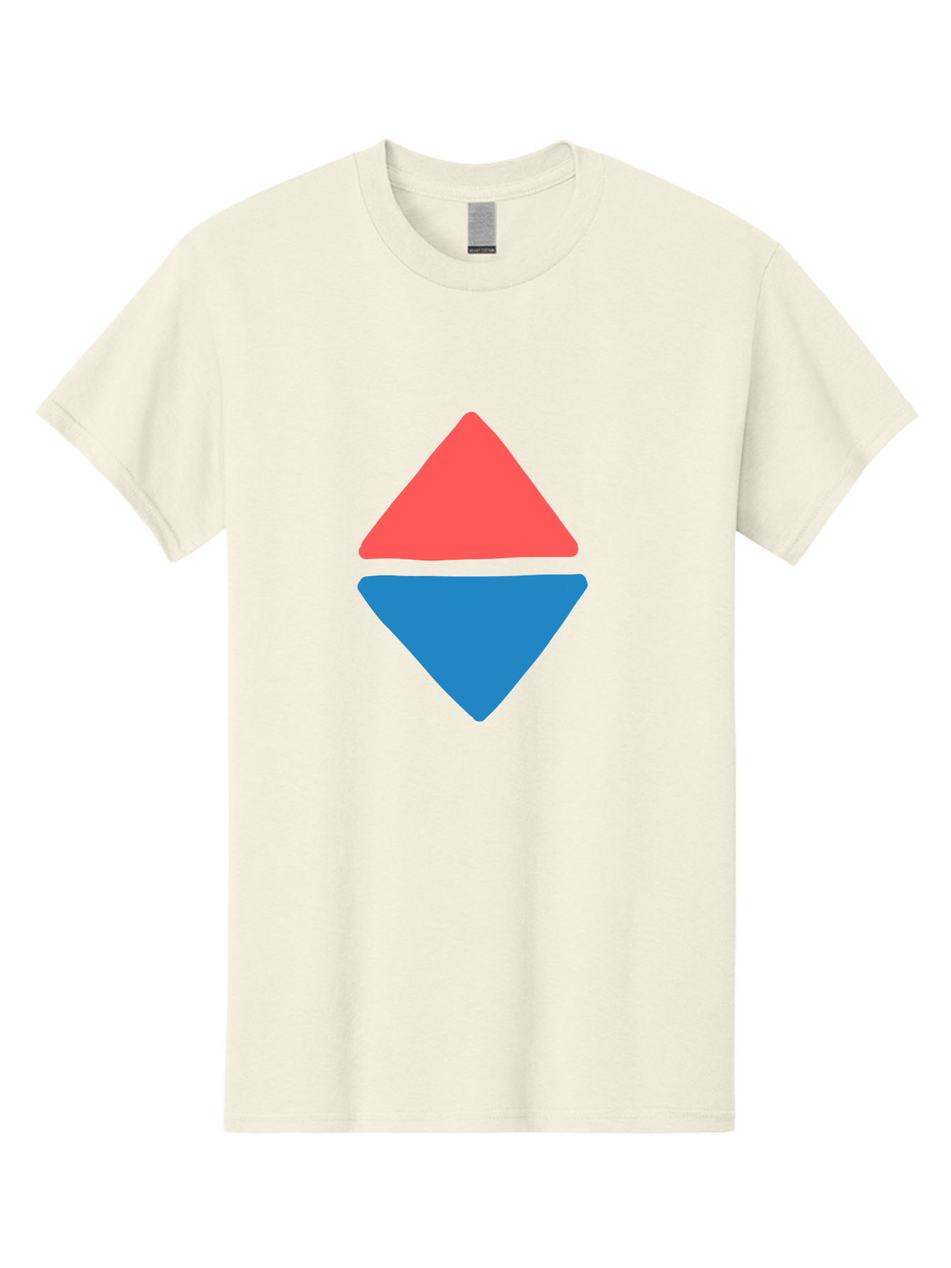Diamond-Shape Men'S Graphic Tee, 100% Cotton, Comfortable Casual Summer Wear, Machine Washable, Red Diamond, Blue Diamond, Geometric Shapes, Abstract Design, Vibrant Colors, Minimalist Art, Modern Graphics, Diamond Symbol Aab691 15