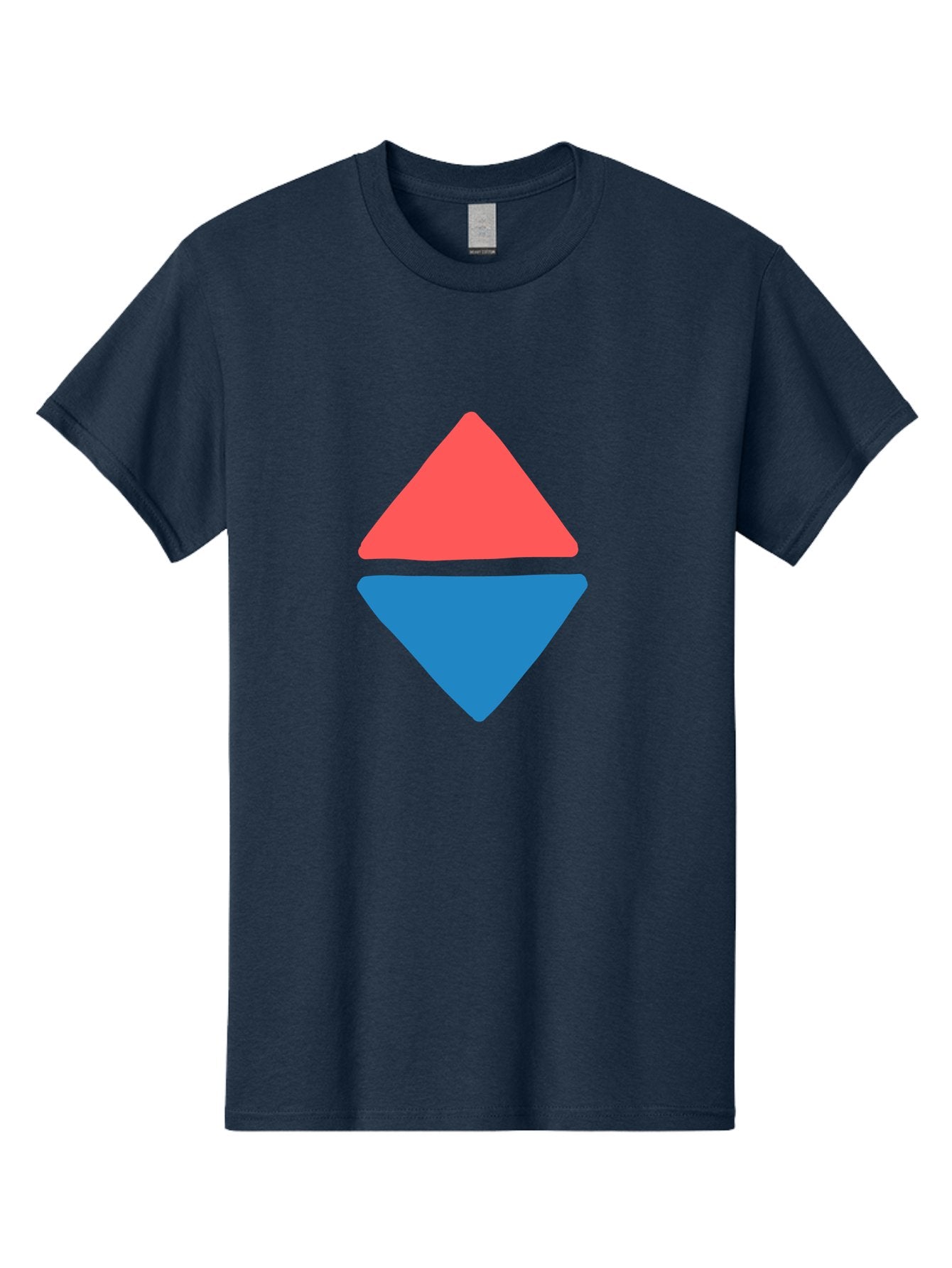 Diamond-Shape Men'S Graphic Tee, 100% Cotton, Comfortable Casual Summer Wear, Machine Washable, Red Diamond, Blue Diamond, Geometric Shapes, Abstract Design, Vibrant Colors, Minimalist Art, Modern Graphics, Diamond Symbol Aab691 14