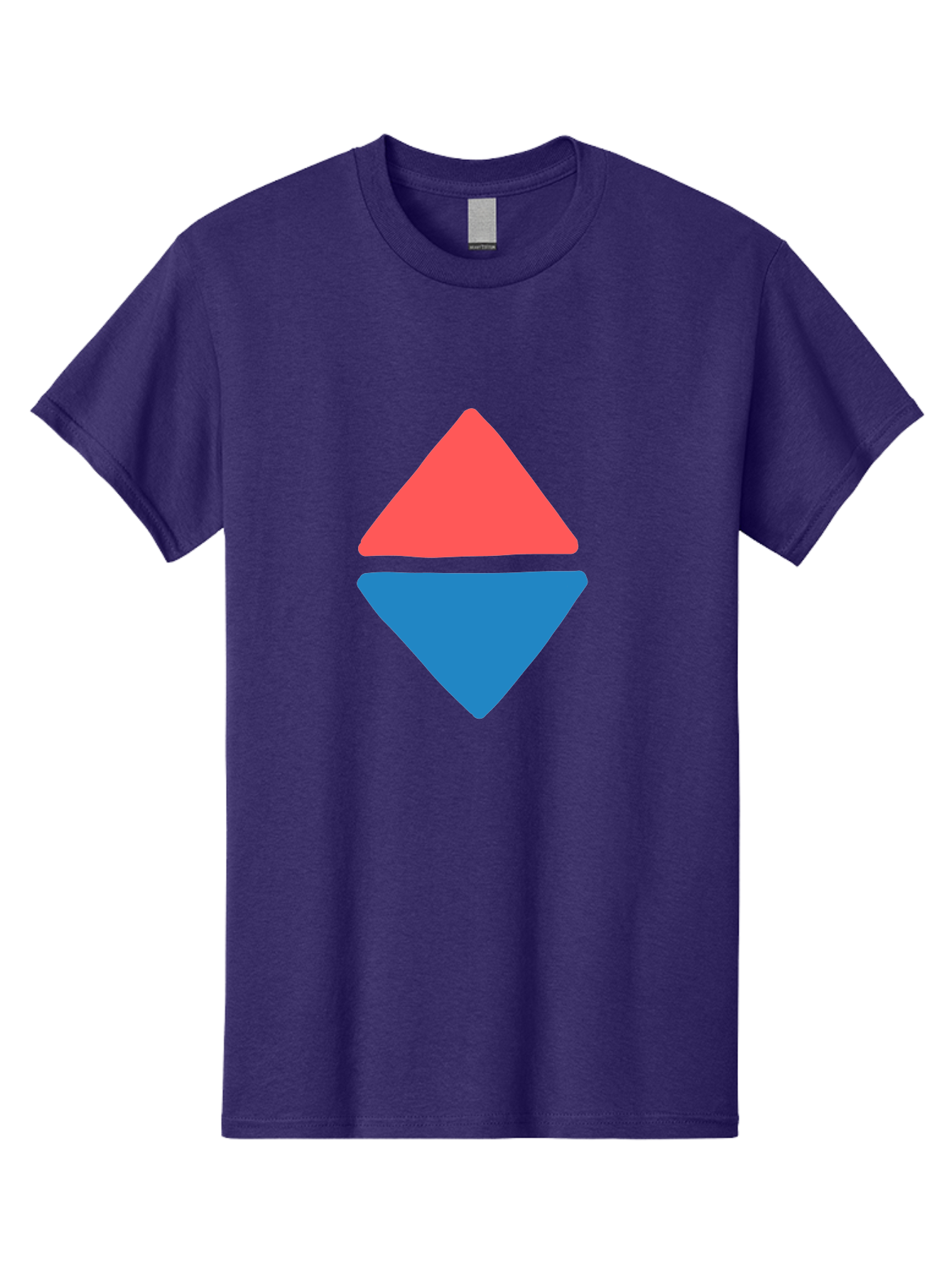 Diamond-Shape Men'S Graphic Tee, 100% Cotton, Comfortable Casual Summer Wear, Machine Washable, Red Diamond, Blue Diamond, Geometric Shapes, Abstract Design, Vibrant Colors, Minimalist Art, Modern Graphics, Diamond Symbol Aab691 23