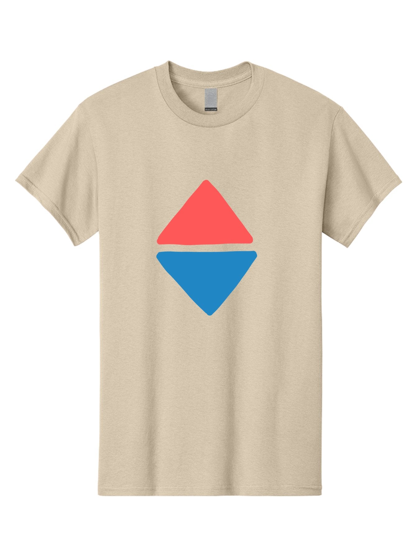 Diamond-Shape Men'S Graphic Tee, 100% Cotton, Comfortable Casual Summer Wear, Machine Washable, Red Diamond, Blue Diamond, Geometric Shapes, Abstract Design, Vibrant Colors, Minimalist Art, Modern Graphics, Diamond Symbol Aab691 10
