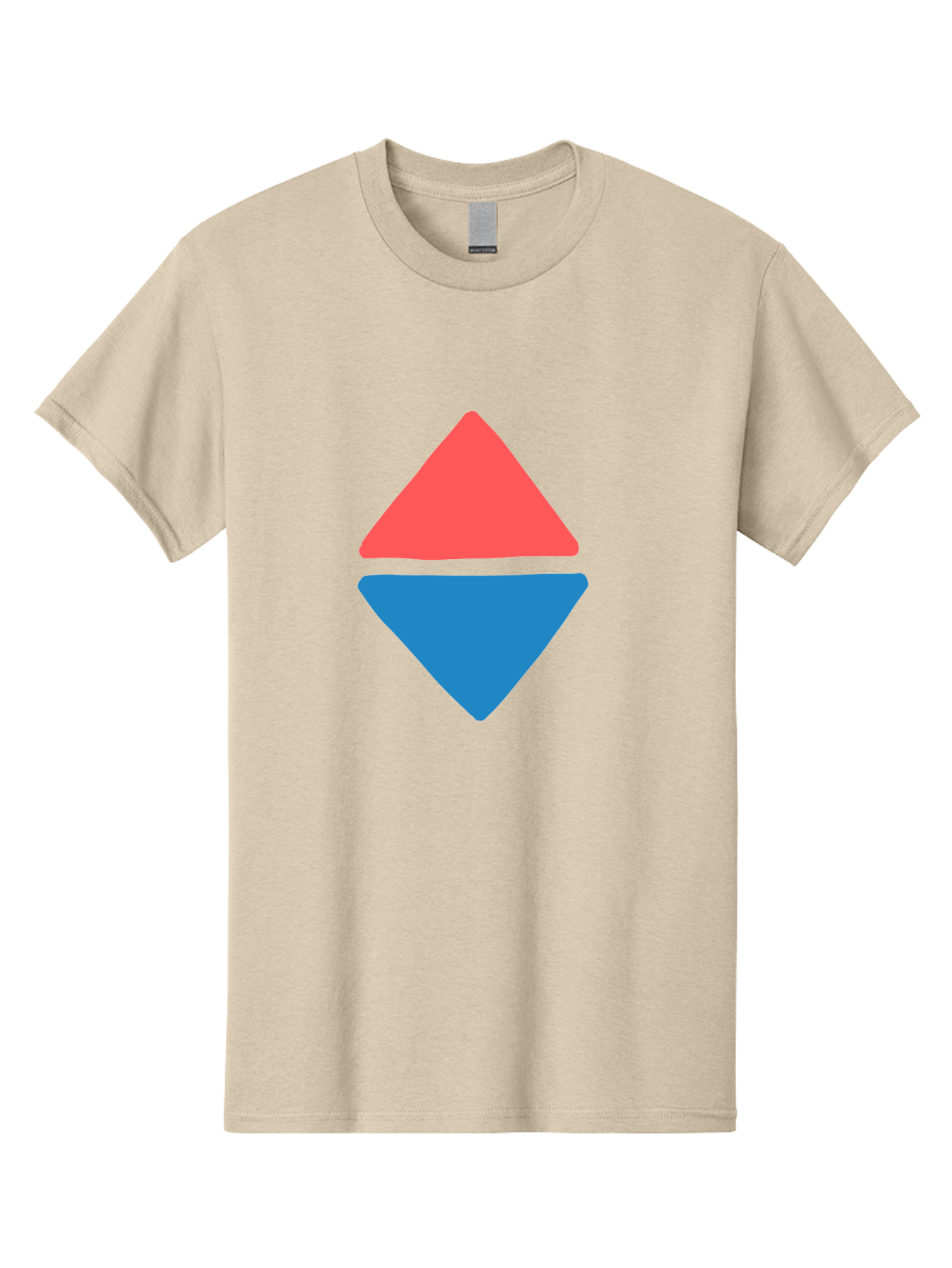 Diamond-Shape Men'S Graphic Tee, 100% Cotton, Comfortable Casual Summer Wear, Machine Washable, Red Diamond, Blue Diamond, Geometric Shapes, Abstract Design, Vibrant Colors, Minimalist Art, Modern Graphics, Diamond Symbol Aab691 27
