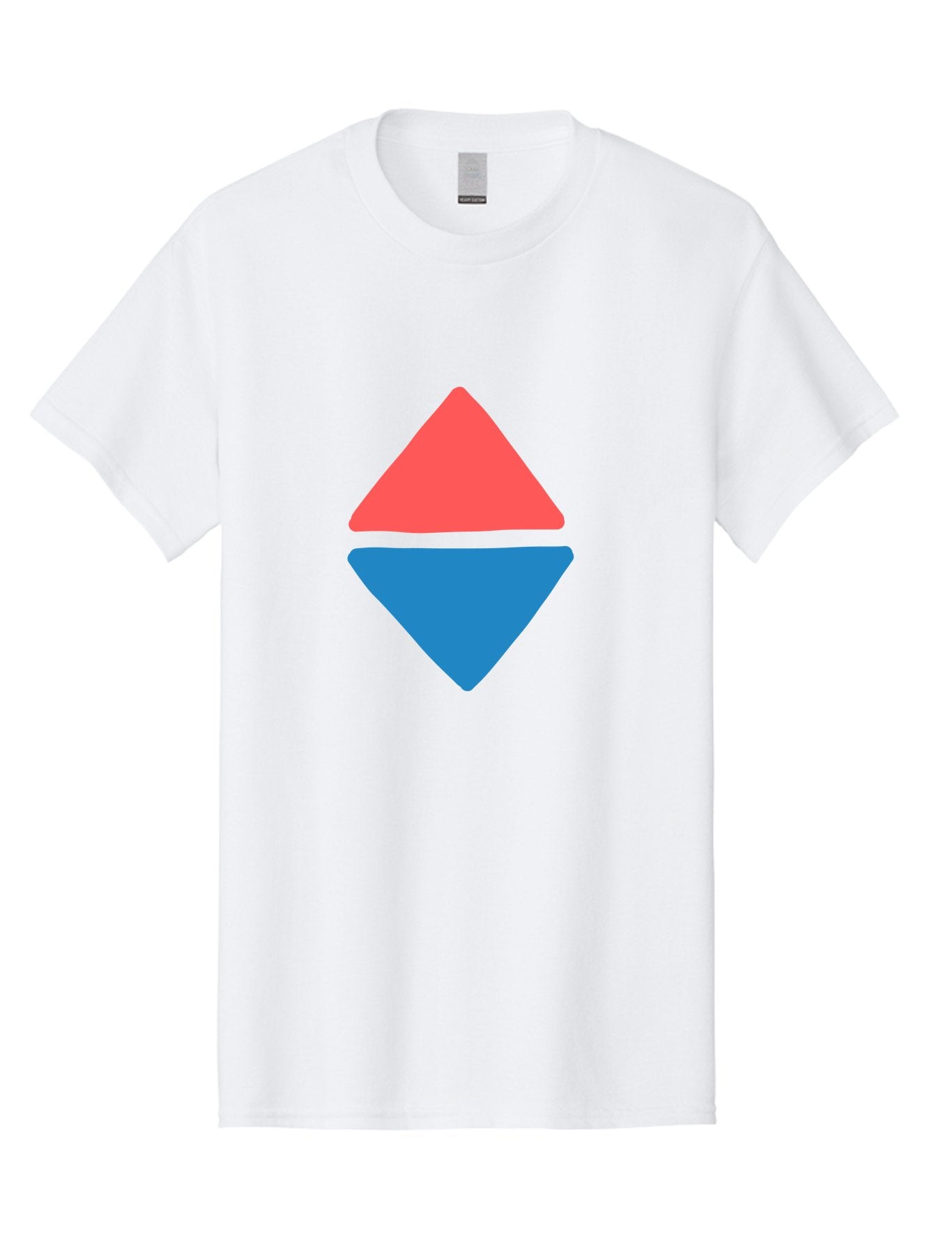Diamond-Shape Men'S Graphic Tee, 100% Cotton, Comfortable Casual Summer Wear, Machine Washable, Red Diamond, Blue Diamond, Geometric Shapes, Abstract Design, Vibrant Colors, Minimalist Art, Modern Graphics, Diamond Symbol Aab691 12