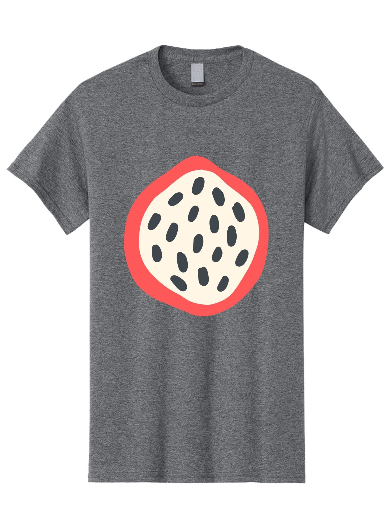 Dragon-Fruit-1 Men'S Graphic Tee, 100% Cotton, Comfortable Casual Summer Wear, Machine Washable, Dragon Fruit, Sliced Fruit, Black Seeds, Red Skin, White Pulp, Exotic Fruit, Tropical Flavors, Vibrant Colors, Healthy Snack, Fruit Illustration Aab692 13