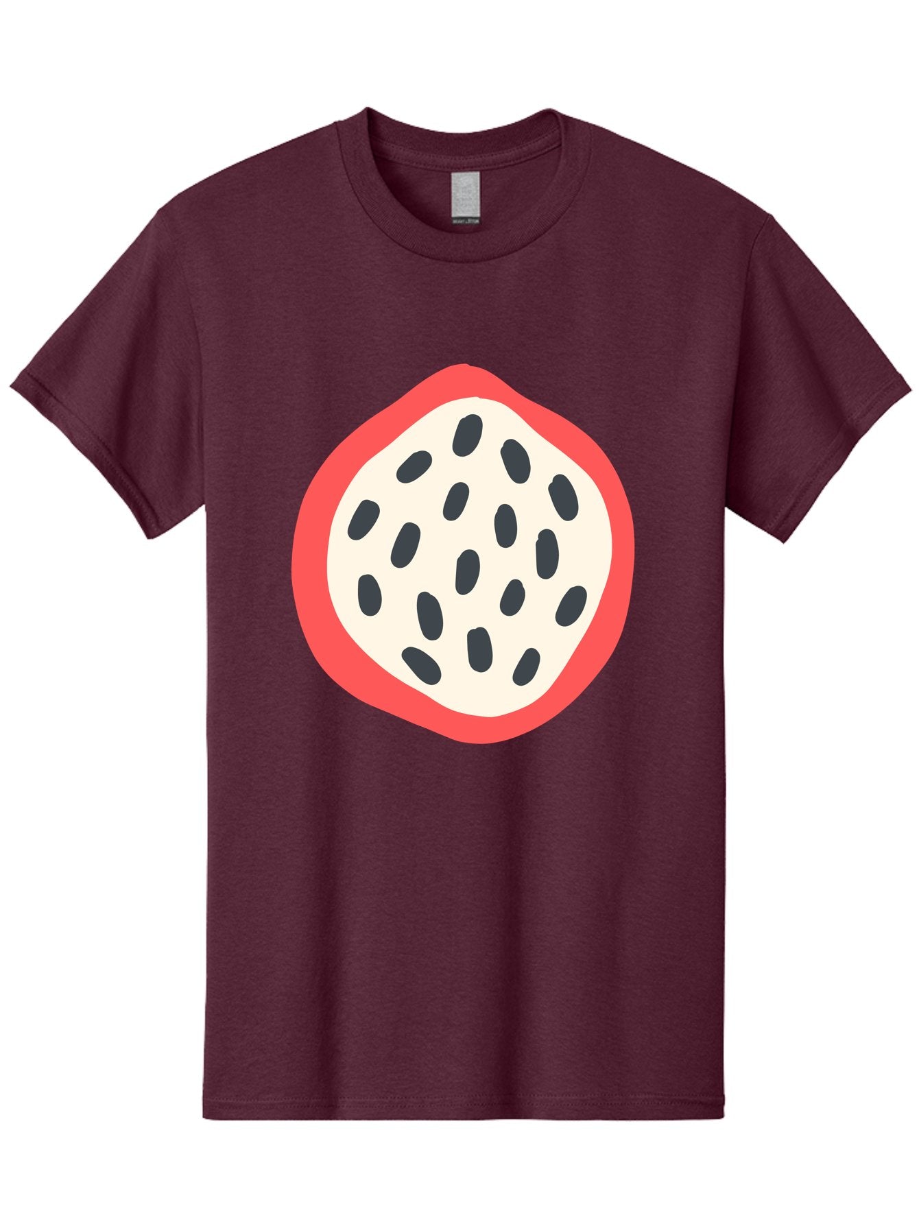 Dragon-Fruit-1 Men'S Graphic Tee, 100% Cotton, Comfortable Casual Summer Wear, Machine Washable, Dragon Fruit, Sliced Fruit, Black Seeds, Red Skin, White Pulp, Exotic Fruit, Tropical Flavors, Vibrant Colors, Healthy Snack, Fruit Illustration Aab692 11