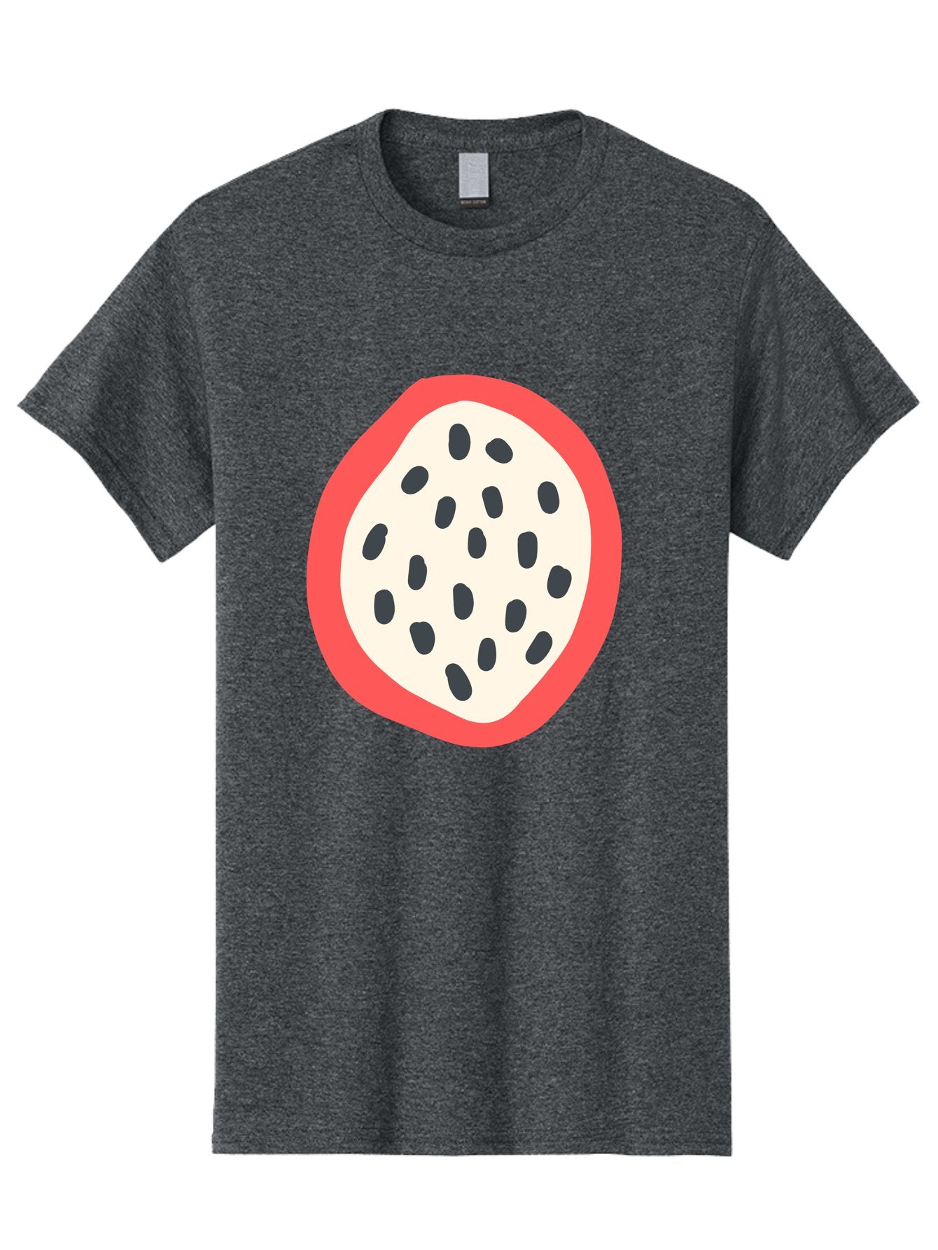 Dragon-Fruit-2 Men'S Graphic Tee, 100% Cotton, Comfortable Casual Summer Wear, Machine Washable, Dragon Fruit Illustration, White And Red Fruit, Black Seeds, Healthy Eating, Exotic Fruit, Tropical Vibes, Digital Art Aab693 13