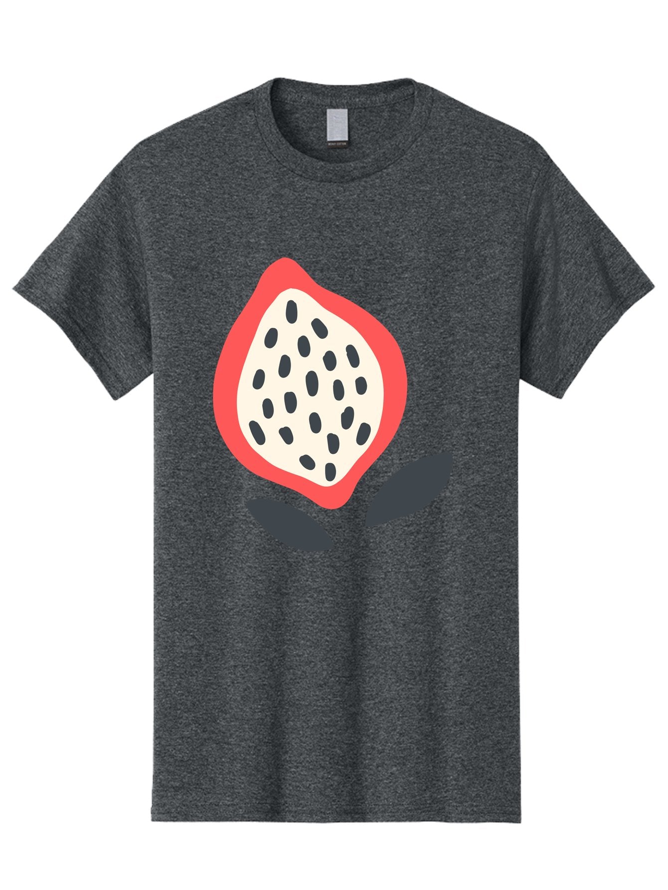 Dragon-Fruit Men'S Graphic Tee, 100% Cotton, Comfortable Casual Summer Wear, Machine Washable, Dragon Fruit, Exotic Fruit, Pink Skin, Black Seeds, White Pulp, Tropical Flavors, Healthy Eating, Fruit Illustration, Minimalist Art, Sweet Treat Aab695 11
