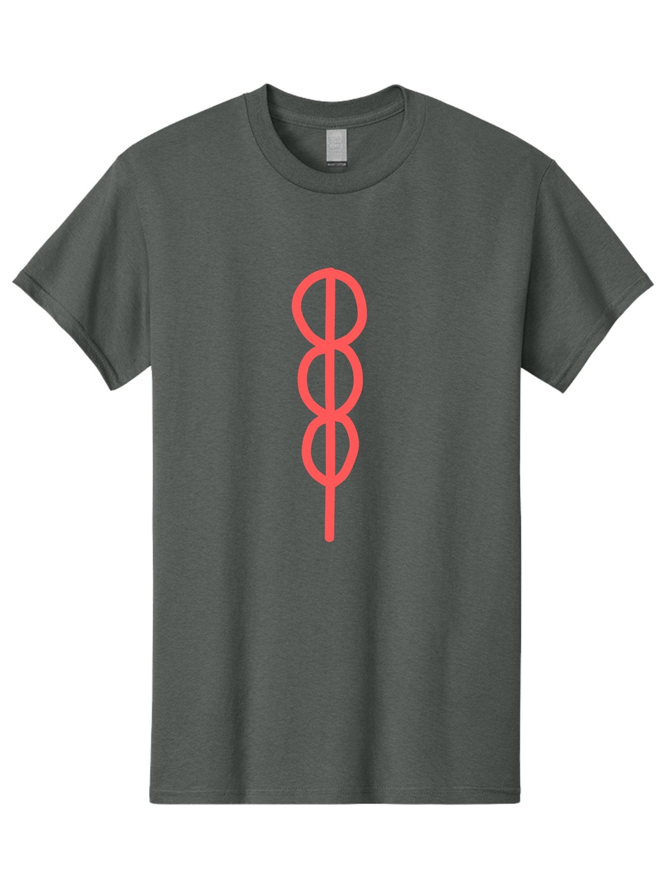 Eight-Symbol Men'S Graphic Tee, 100% Cotton, Comfortable Casual Summer Wear, Machine Washable, Psychedelic Symbol, Infinity Symbol, Number 8, Spiral Pattern, Abstract Design, Geometric Shape, Symbolic Art, Retro Aesthetic, Modern Graphic Aab696 5