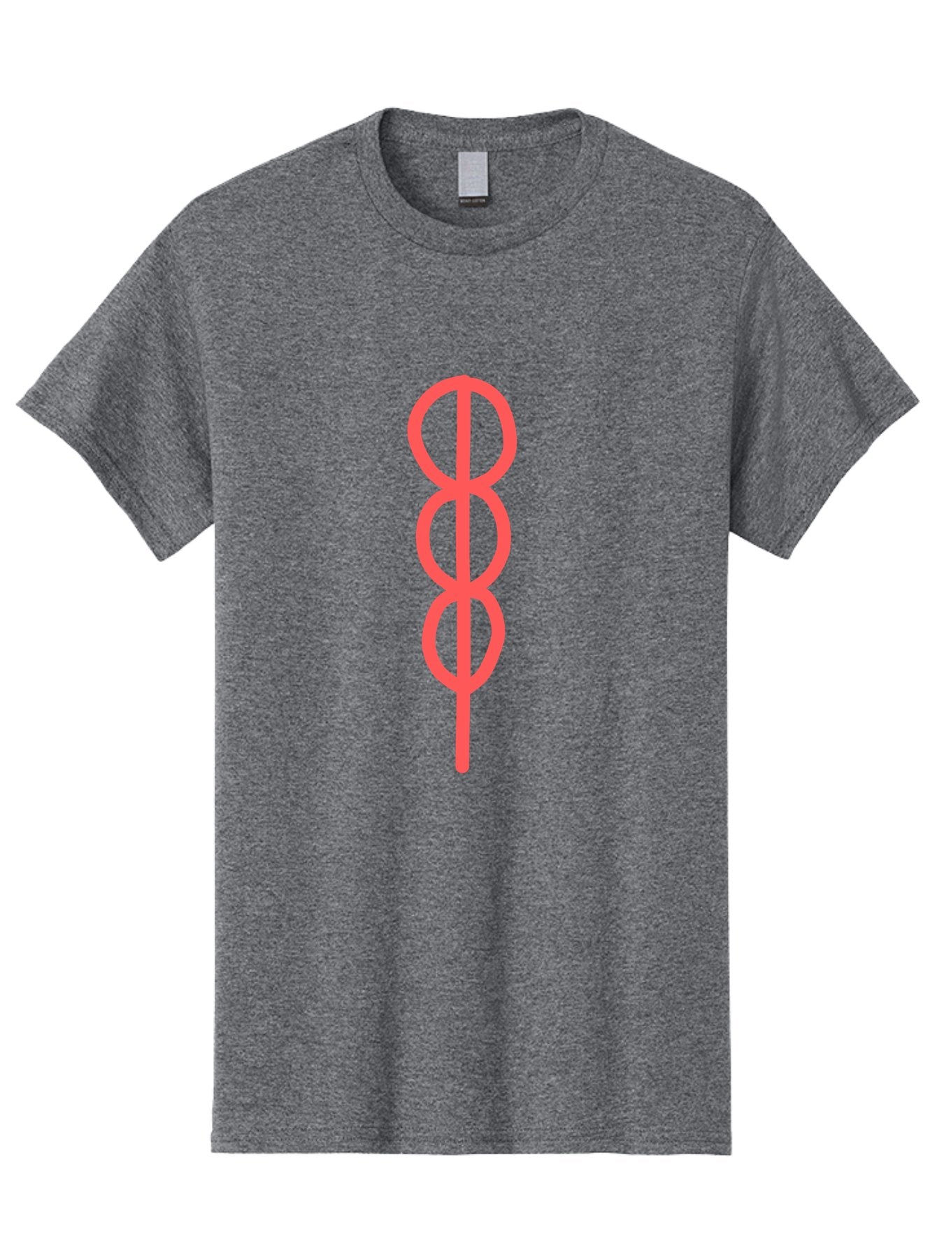 Eight-Symbol Men'S Graphic Tee, 100% Cotton, Comfortable Casual Summer Wear, Machine Washable, Psychedelic Symbol, Infinity Symbol, Number 8, Spiral Pattern, Abstract Design, Geometric Shape, Symbolic Art, Retro Aesthetic, Modern Graphic Aab696 8