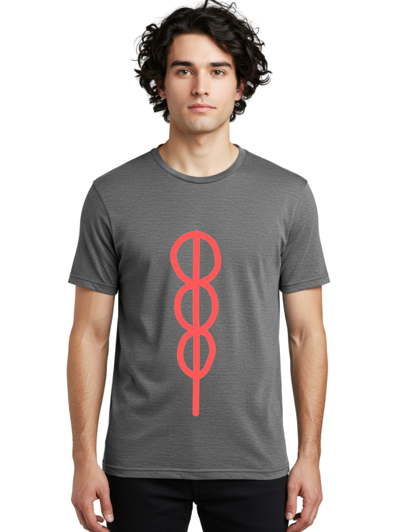 Eight-Symbol Men'S Graphic Tee, 100% Cotton, Comfortable Casual Summer Wear, Machine Washable, Psychedelic Symbol, Infinity Symbol, Number 8, Spiral Pattern, Abstract Design, Geometric Shape, Symbolic Art, Retro Aesthetic, Modern Graphic Aab696 12