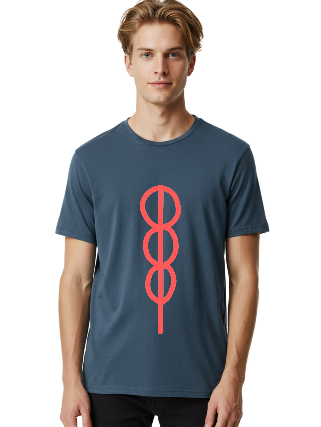 Eight-Symbol Men'S Graphic Tee, 100% Cotton, Comfortable Casual Summer Wear, Machine Washable, Psychedelic Symbol, Infinity Symbol, Number 8, Spiral Pattern, Abstract Design, Geometric Shape, Symbolic Art, Retro Aesthetic, Modern Graphic Aab696 6